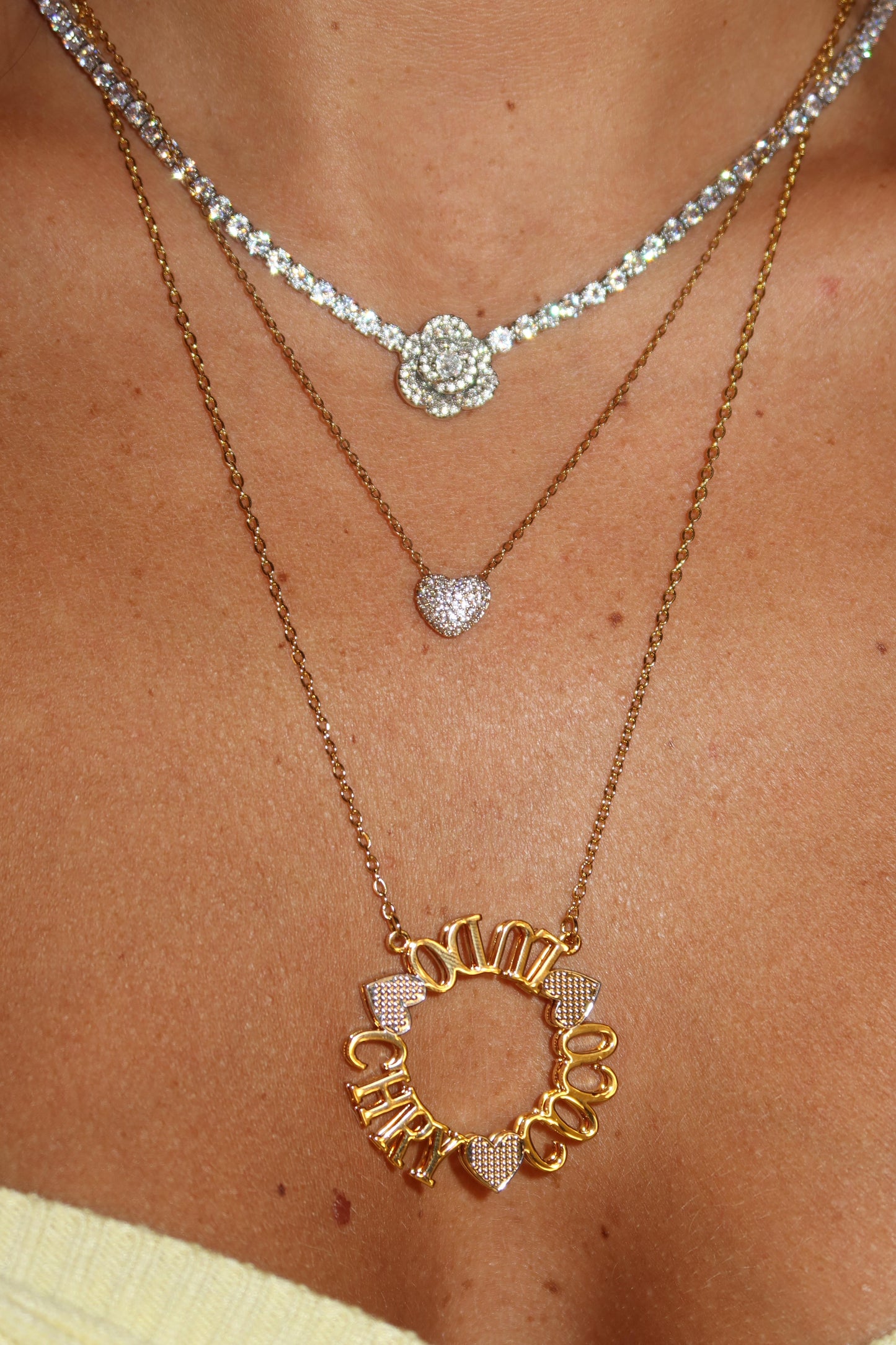 Collana Lettere circolari 3D personalizzabile