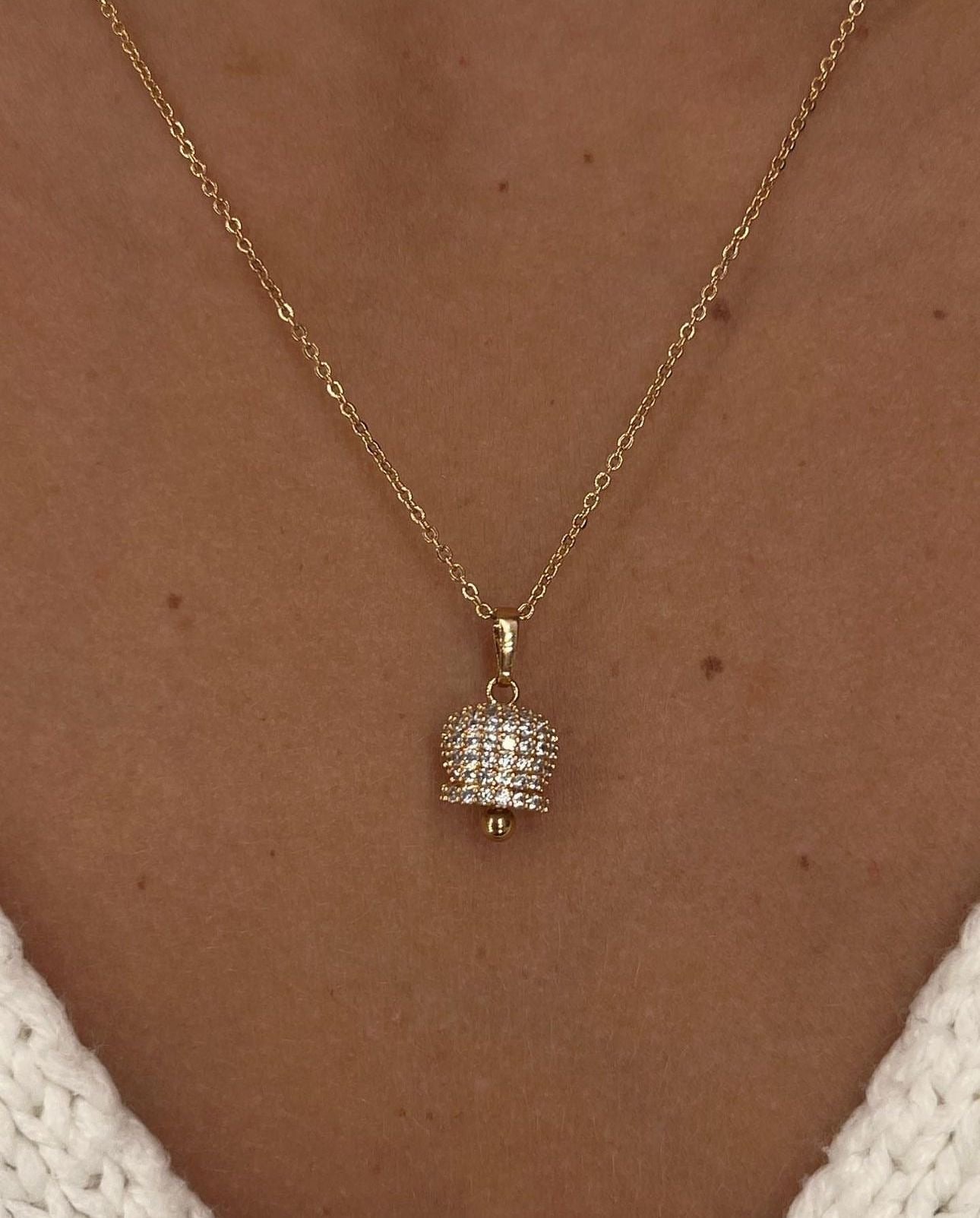 Collana campanella brillantini