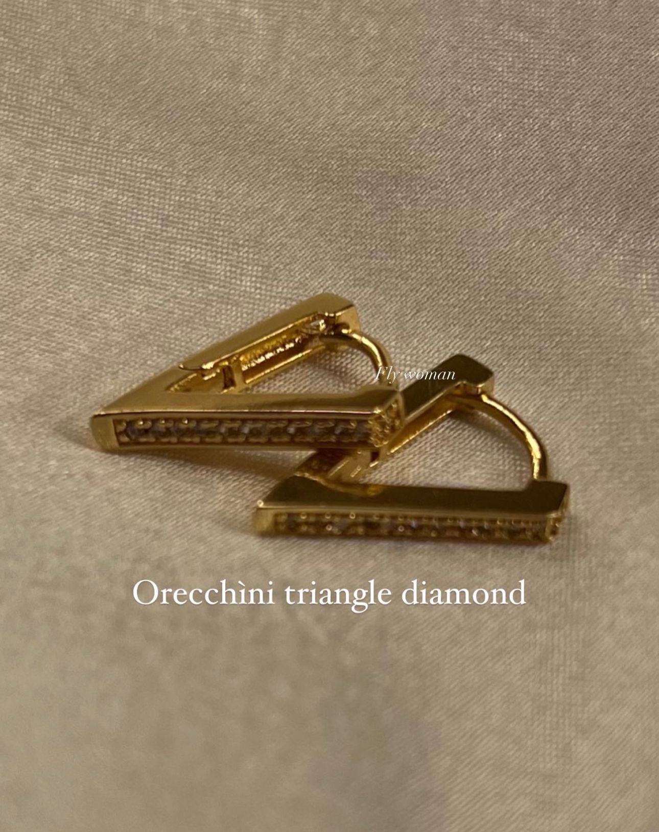 Orecchini triangle brillantini