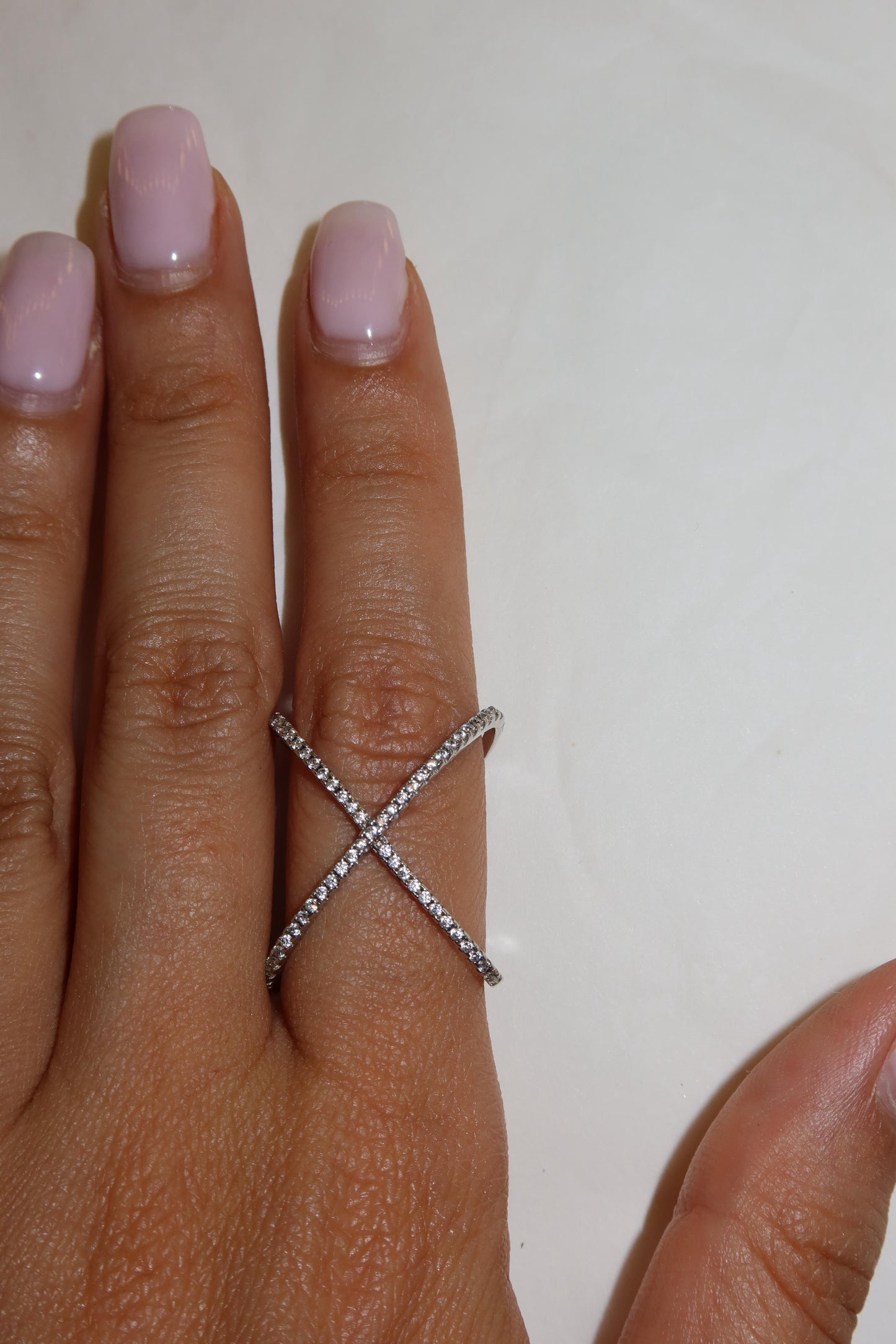 Anello X longuette in Argento 925