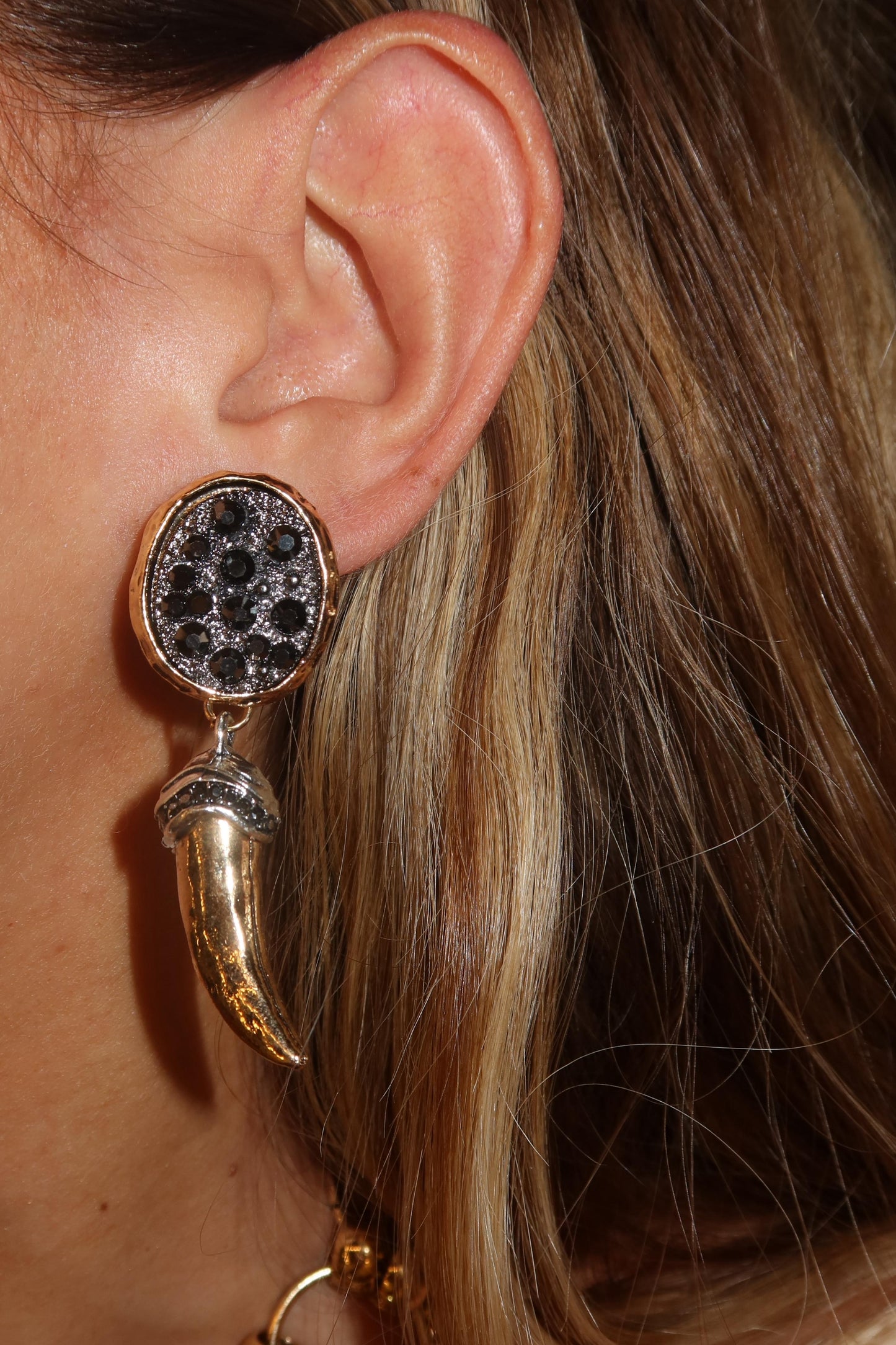 Orecchini Corno BlackGold