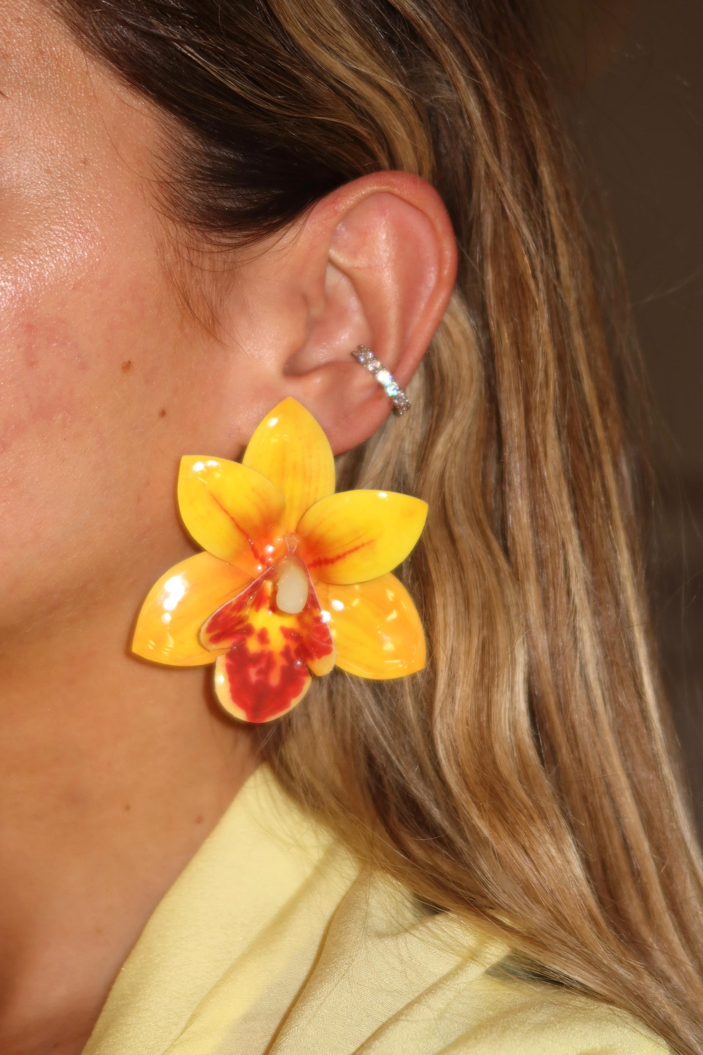 Orecchini Fiori Orchidea