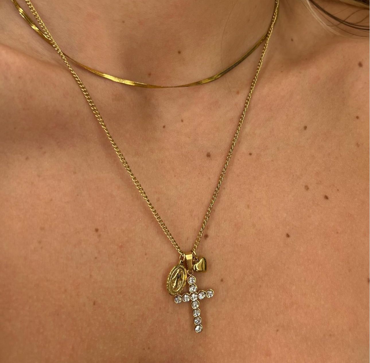 Collana crocetta + charms