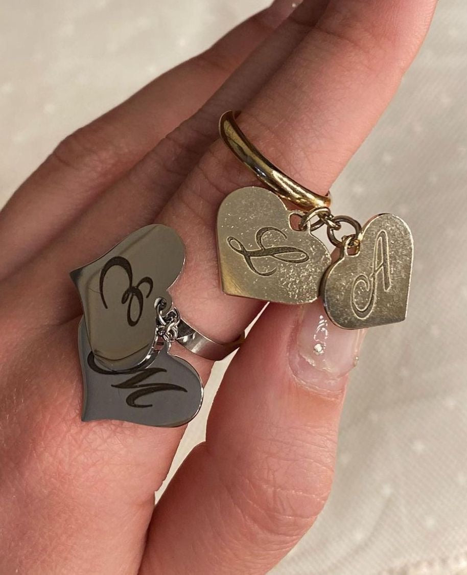 Anelli cuori pendenti