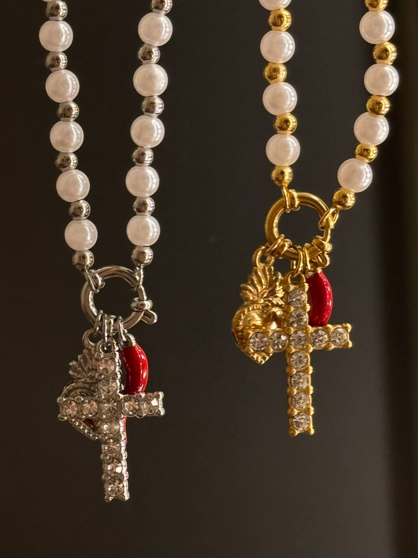 Collana Perle Croce porta fortuna