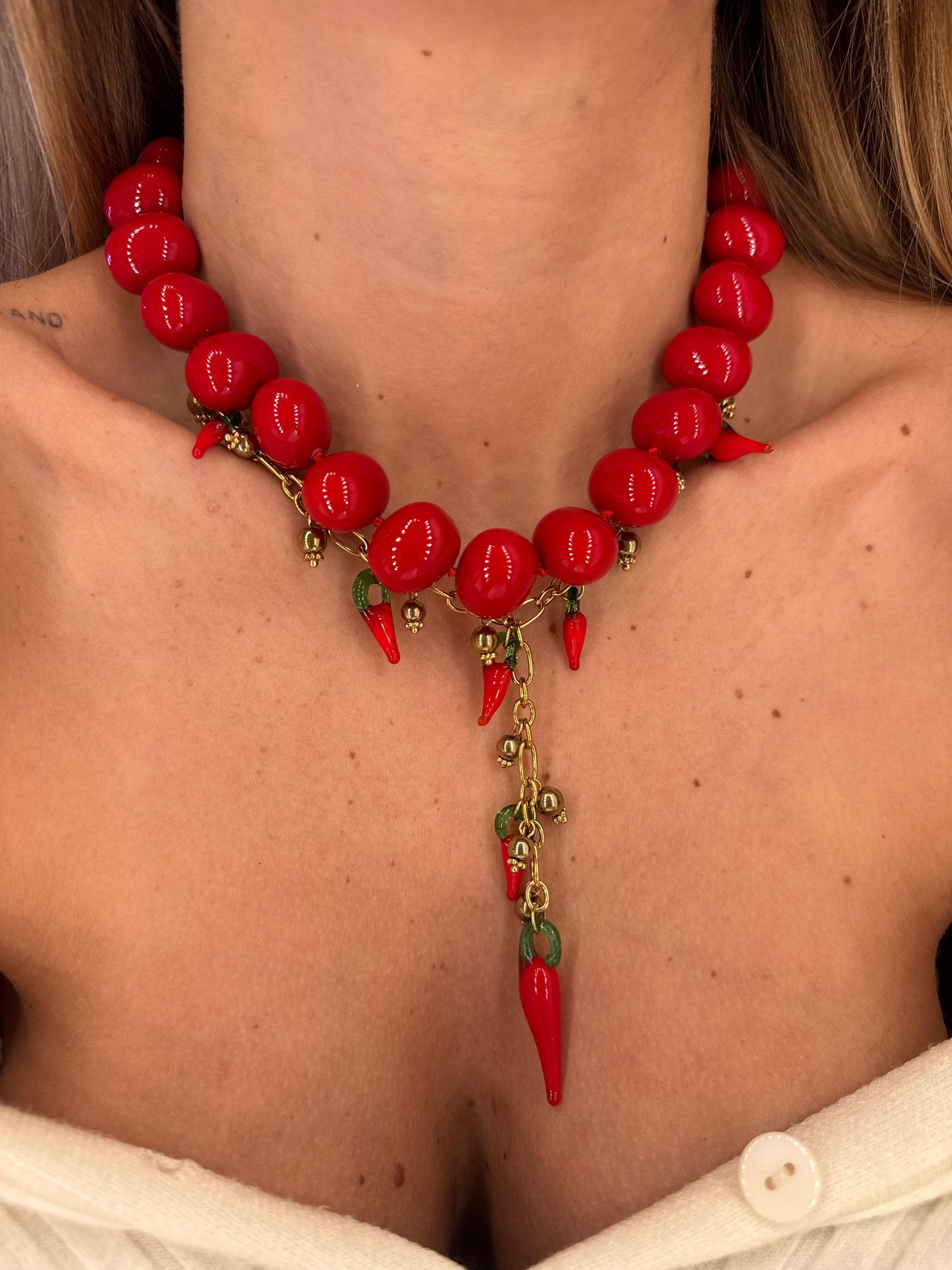Collana Perle Rosse COSTIERA
