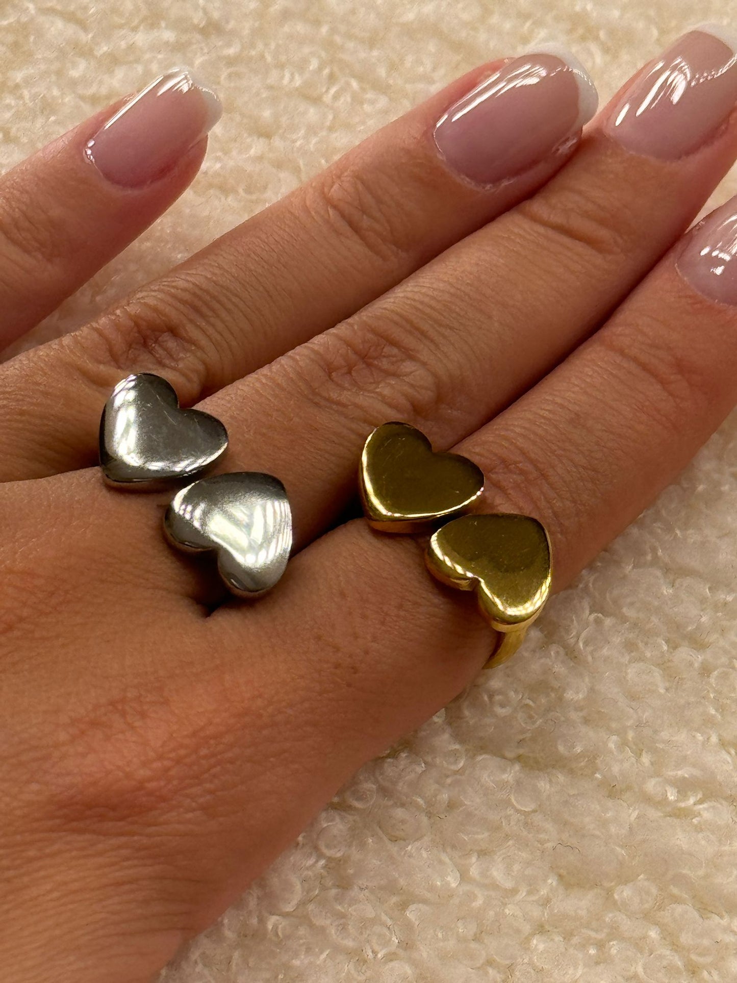 Anello doppio cuore