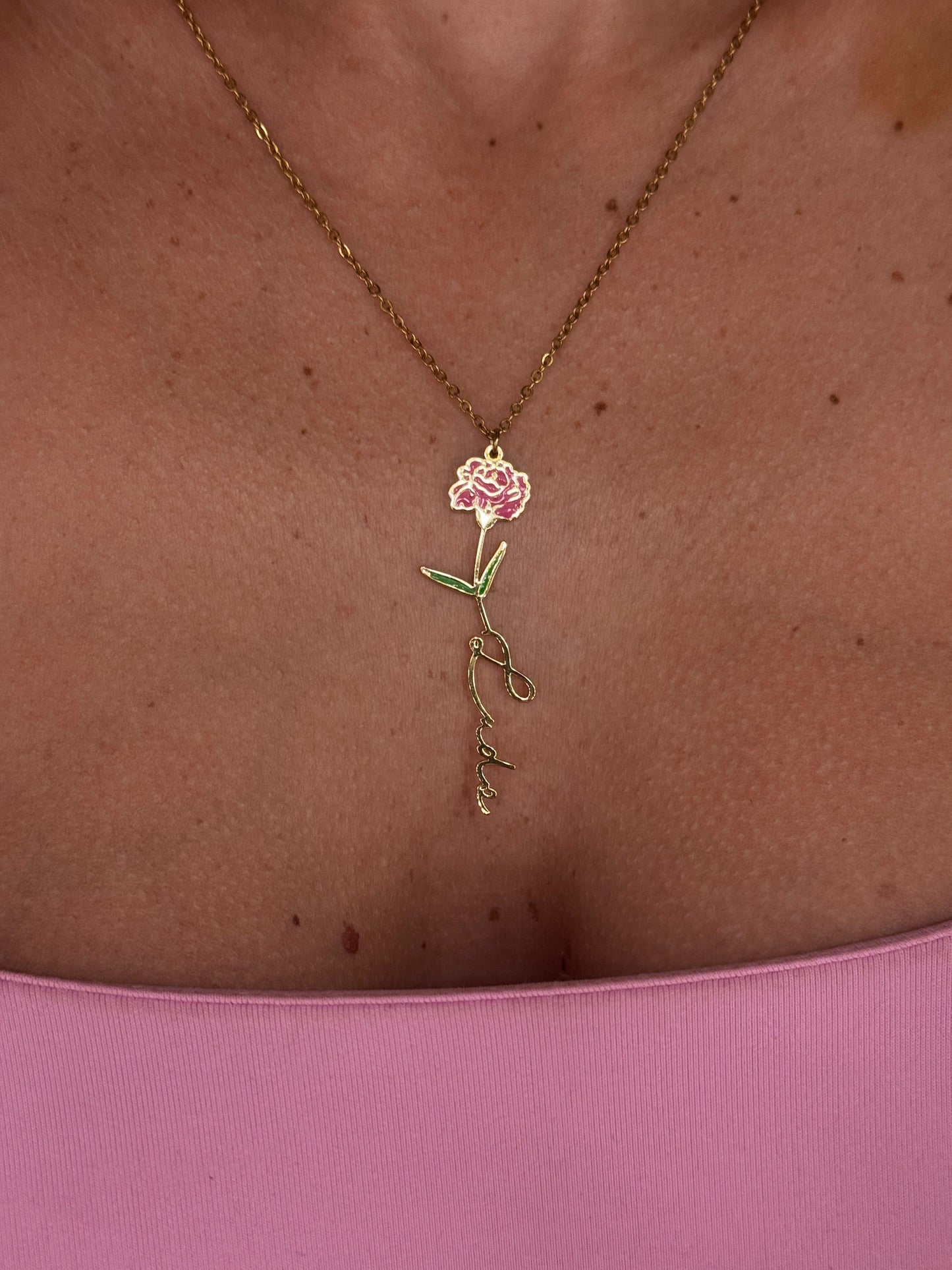 Collana Fiore di Nascita Personalizzabile