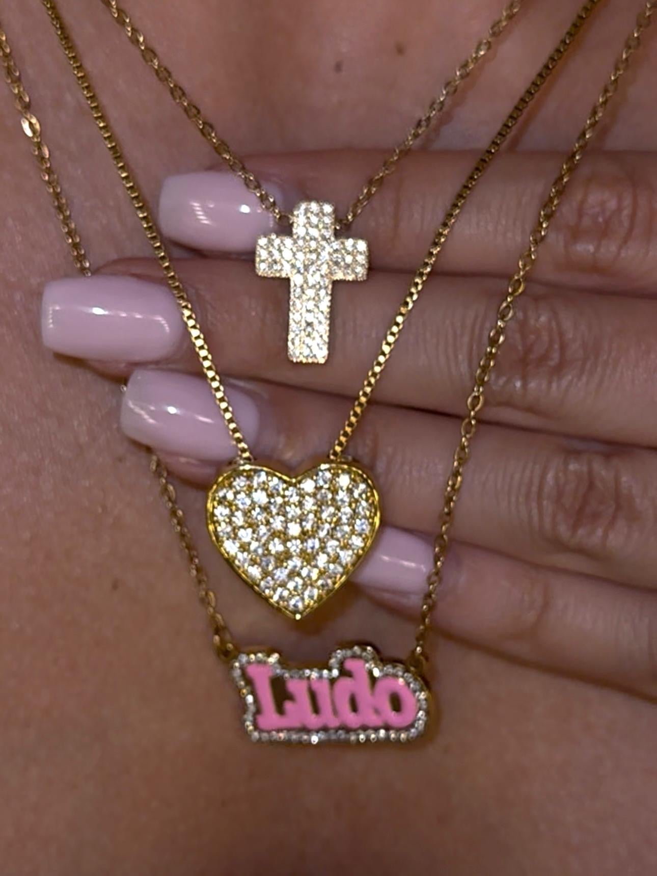 Collana Croce Strass