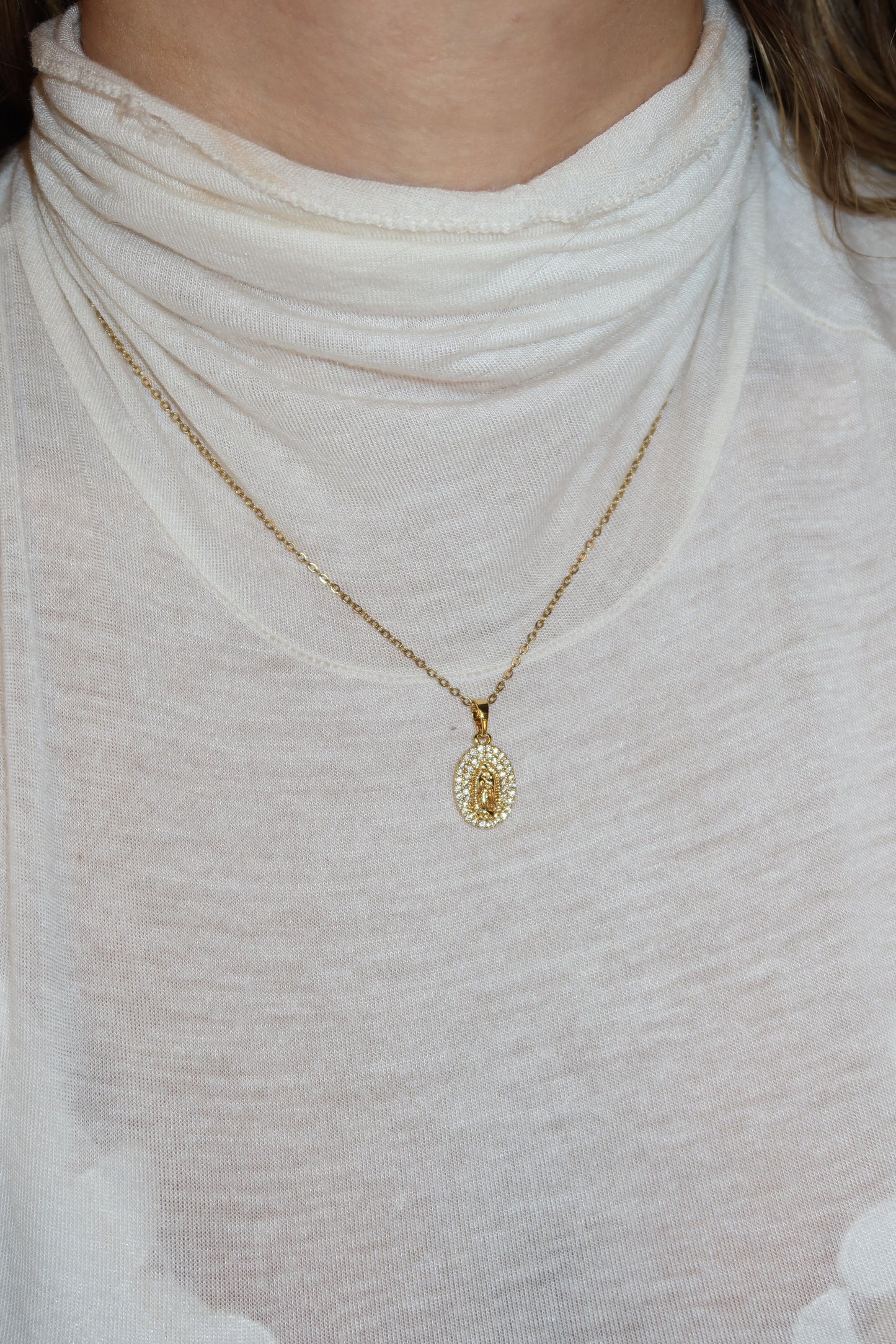 Collana Madonnina brillantini