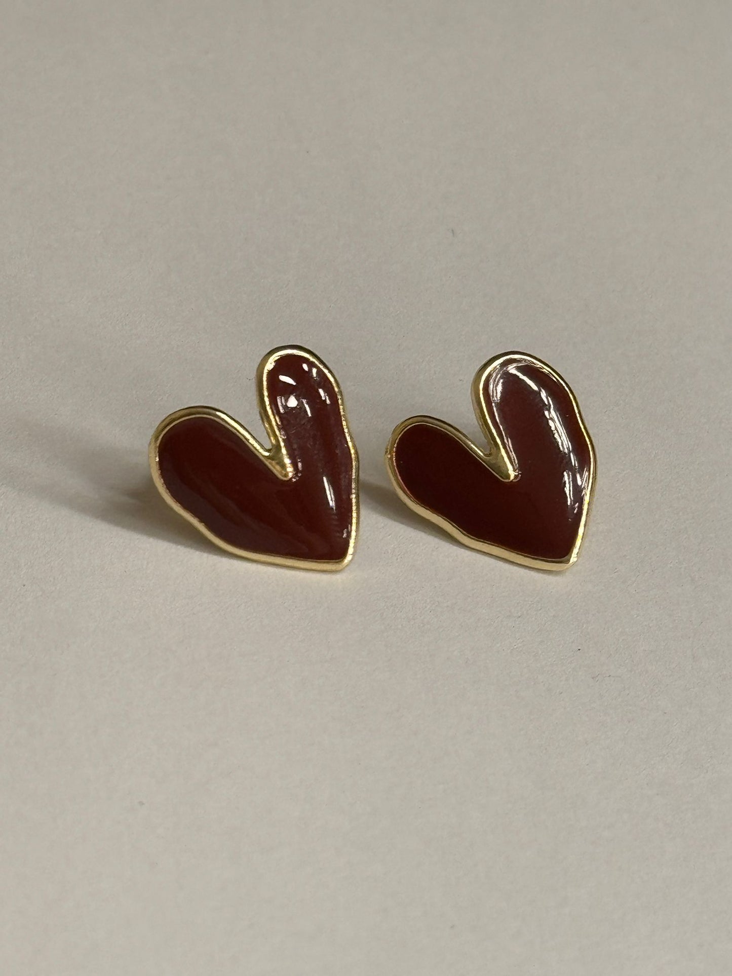 Orecchini cuore Burgundy