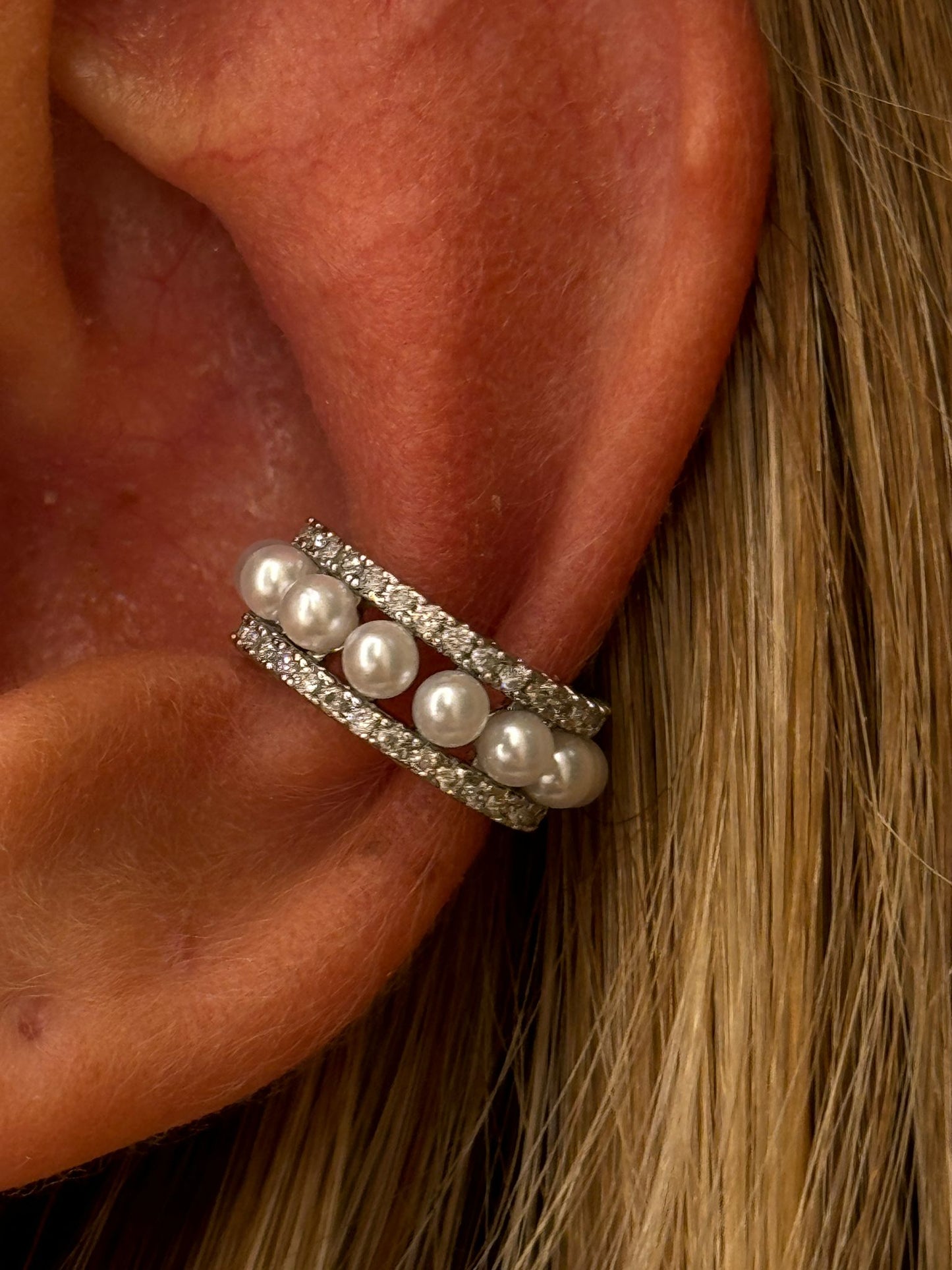 Earcuff perline e tennis