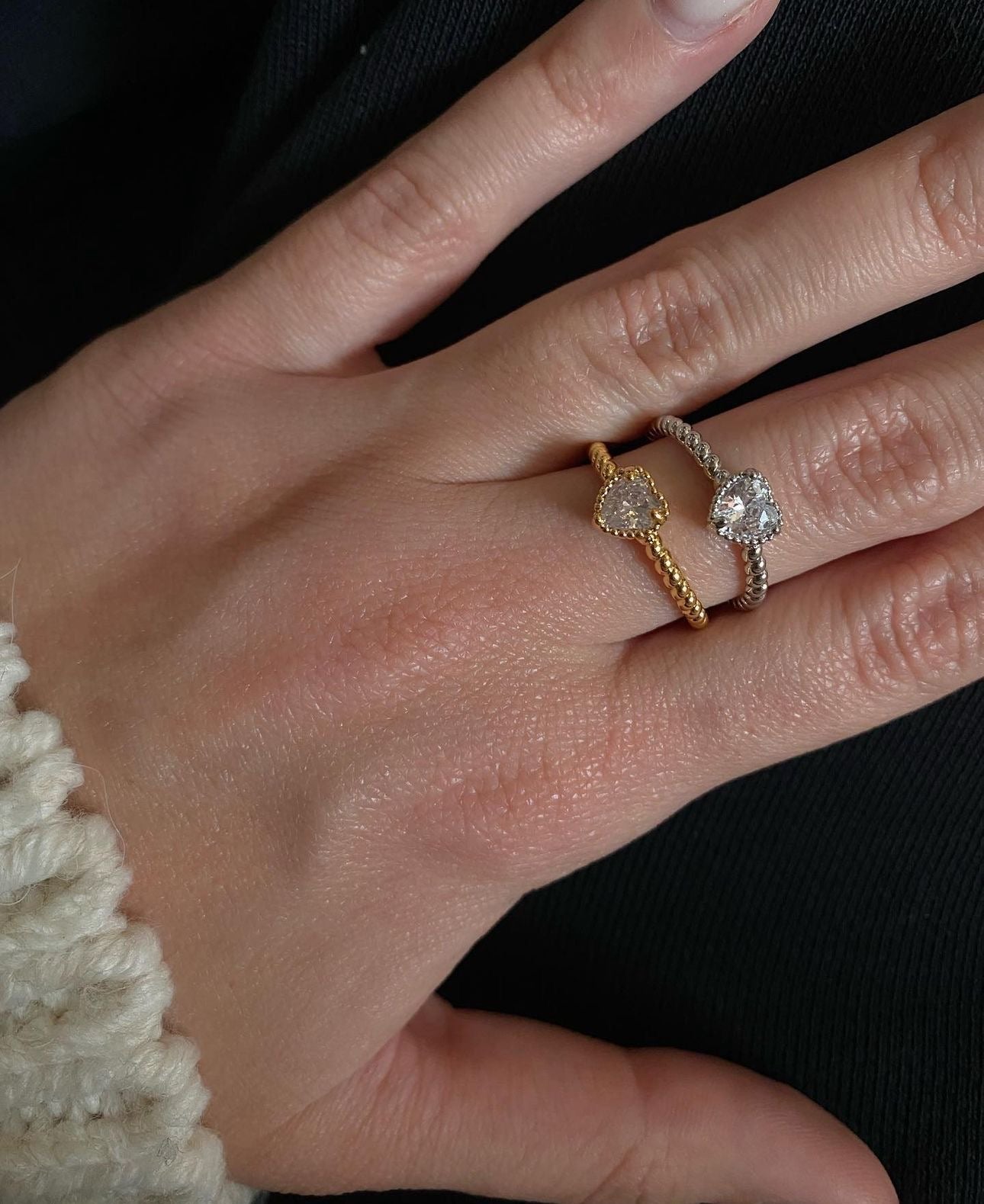 Anello punto luce cuore