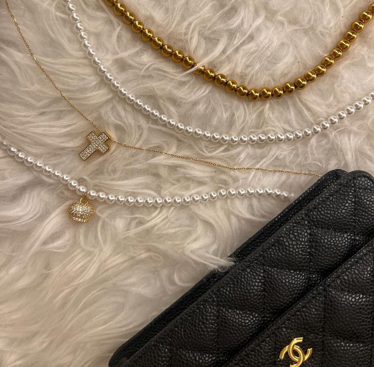 Collana praline oro