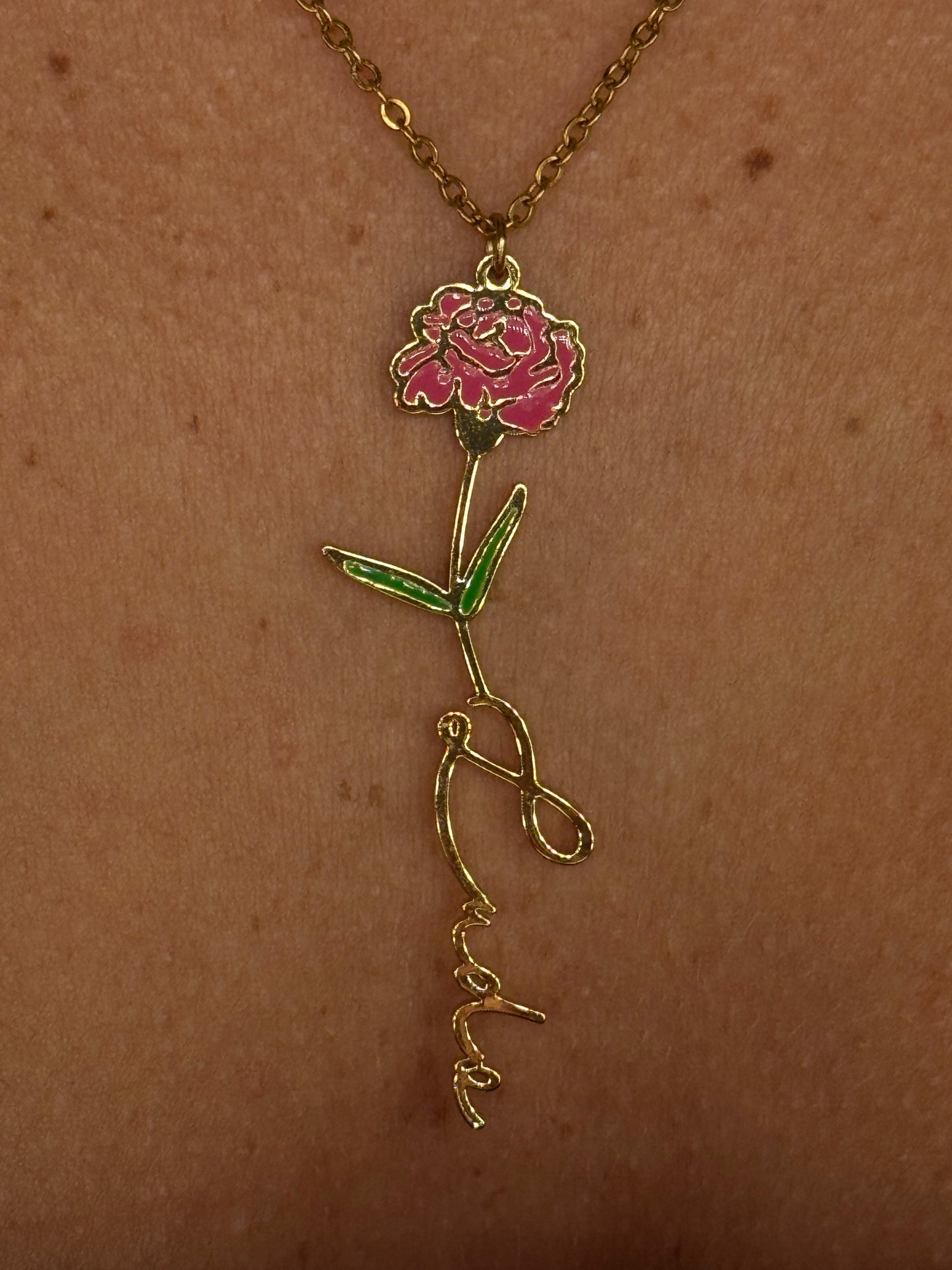 Collana Fiore di Nascita Personalizzabile