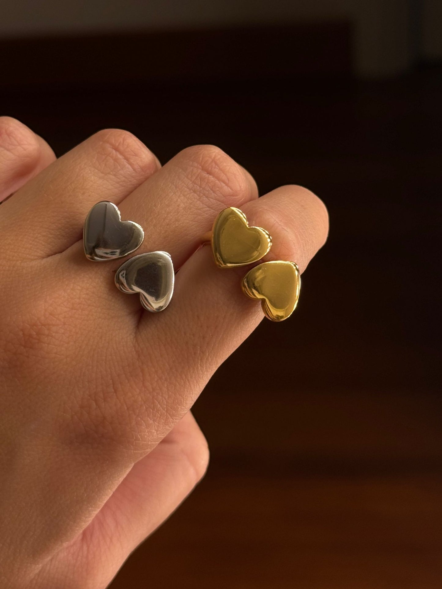 Anello doppio cuore