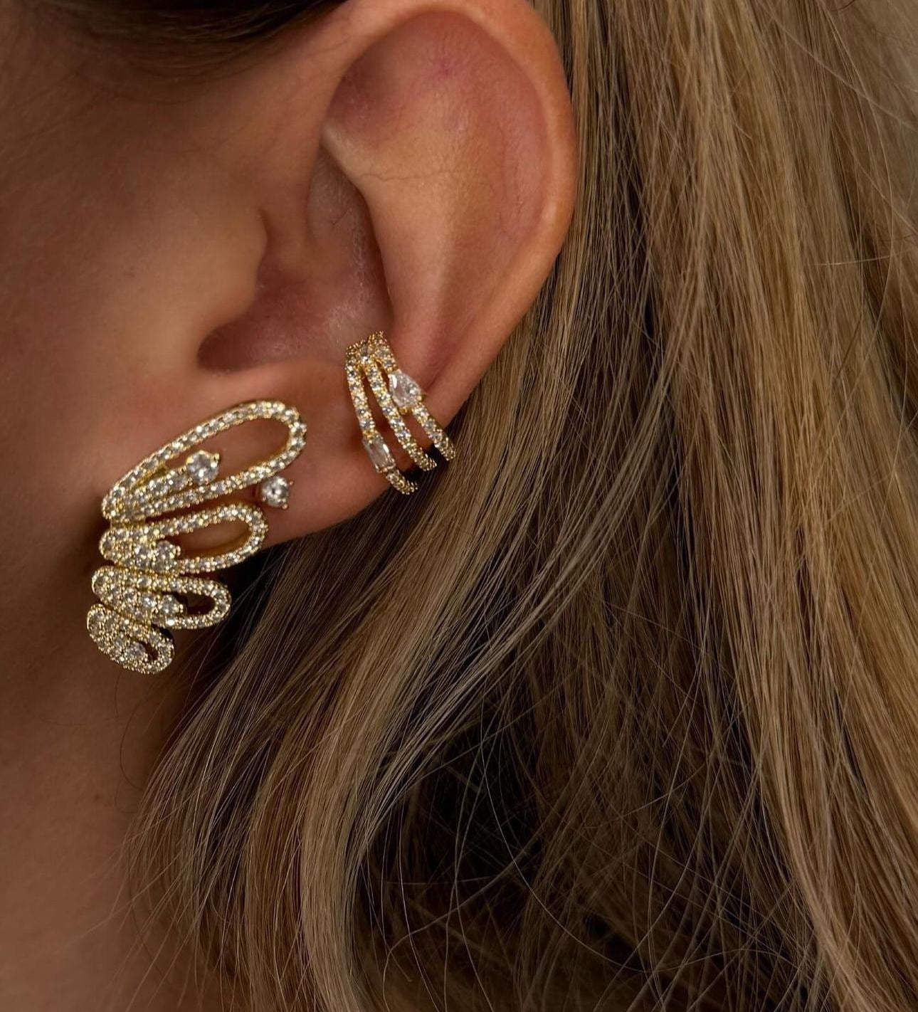 Earcuff tris tennis punti luce