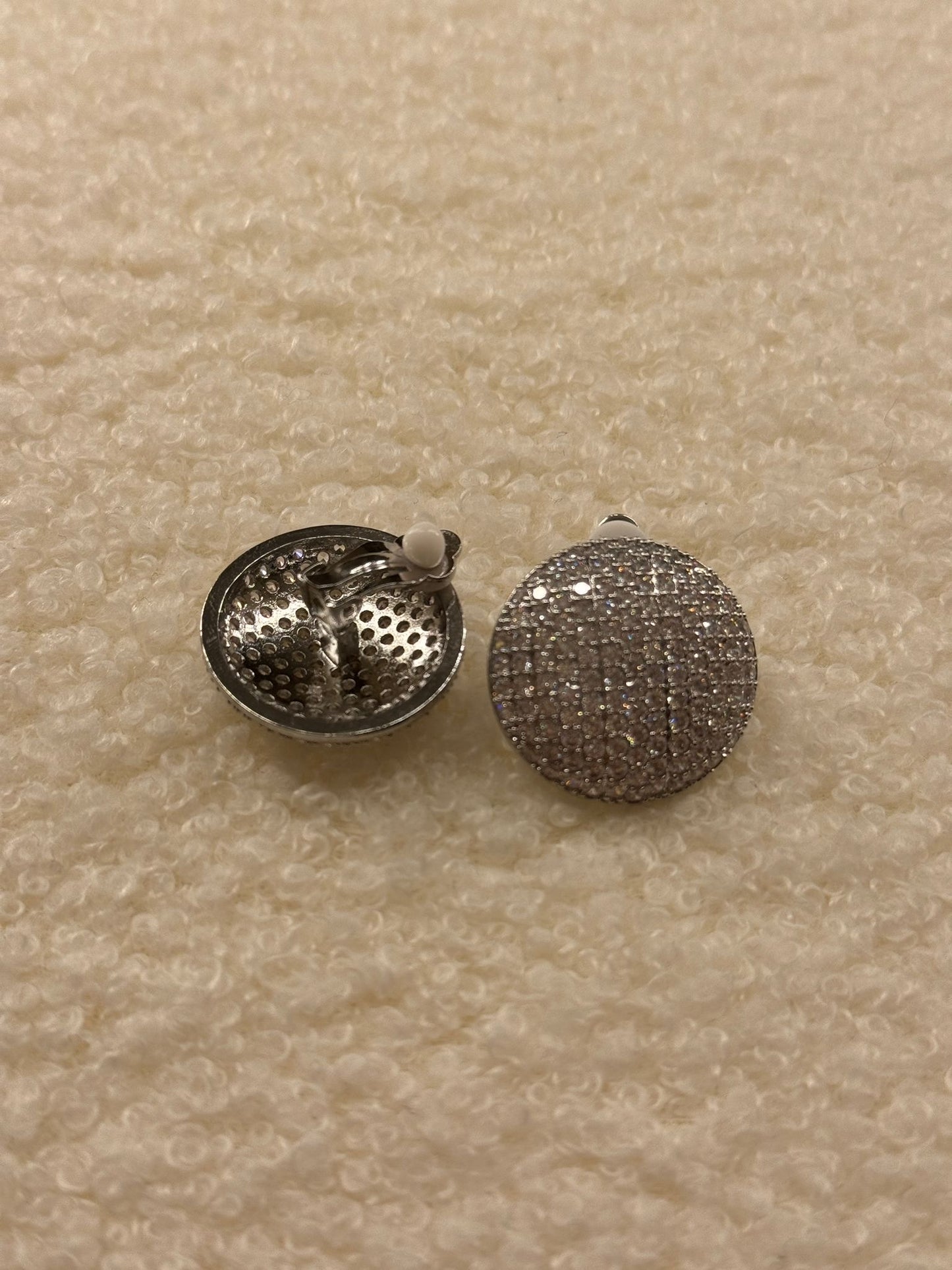 Orecchini Maxi Ball Brillantini (con clip)