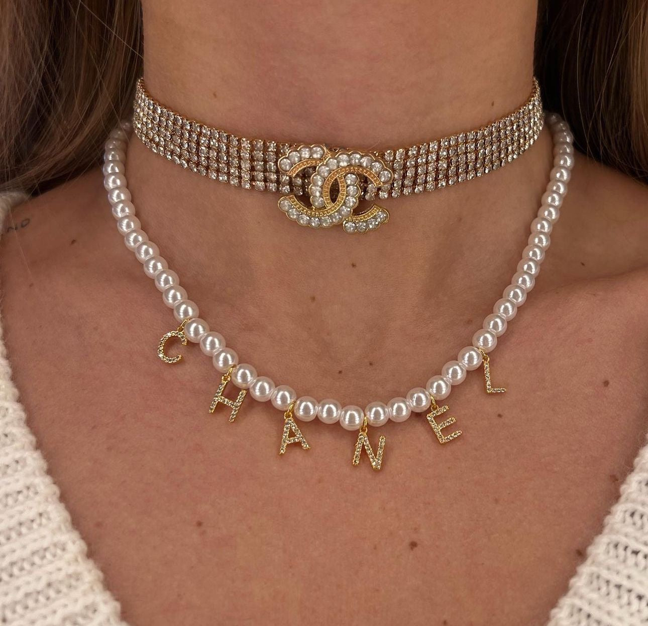 Collana perle CH*NEL