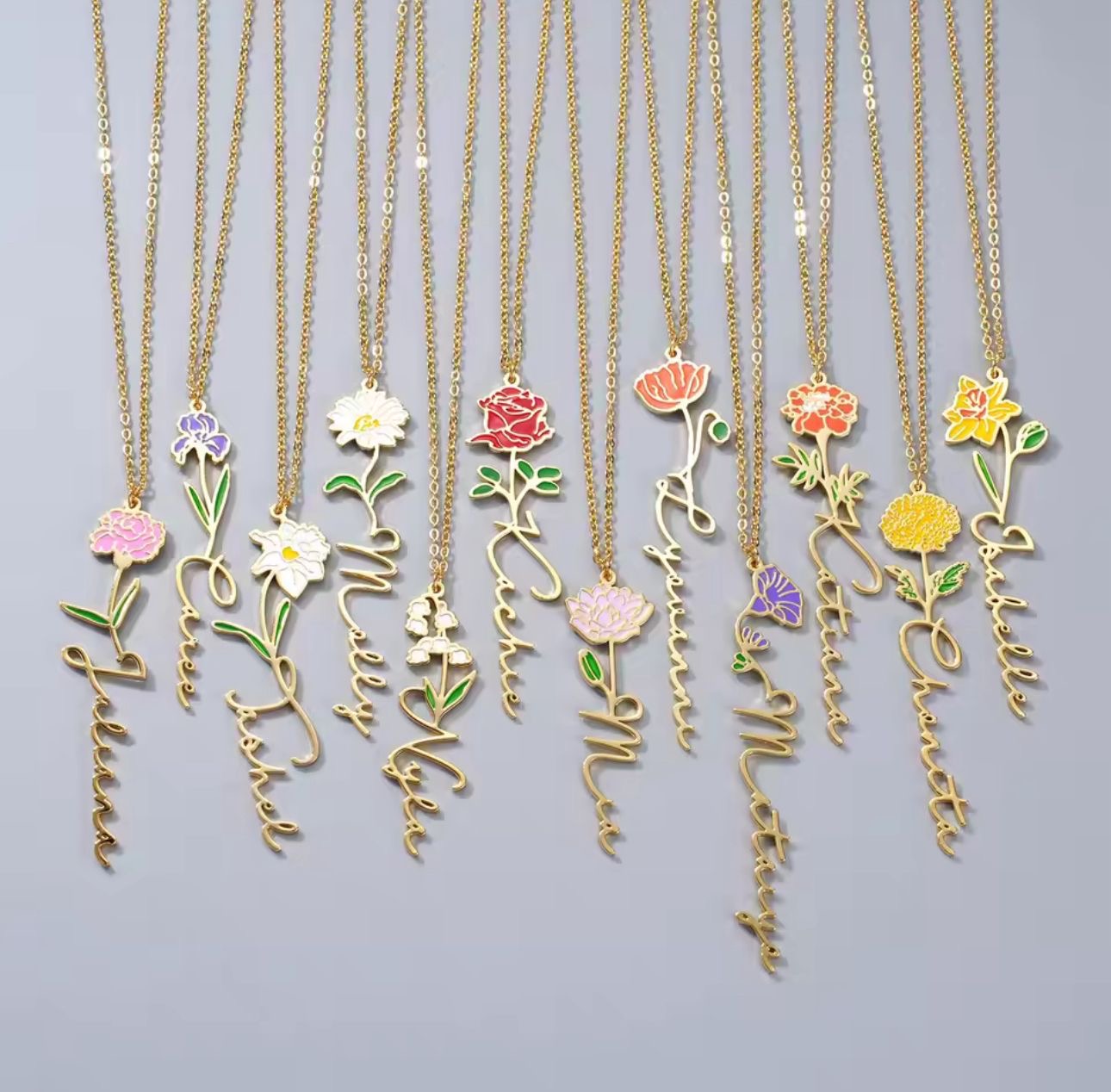 Collana Fiore di Nascita Personalizzabile
