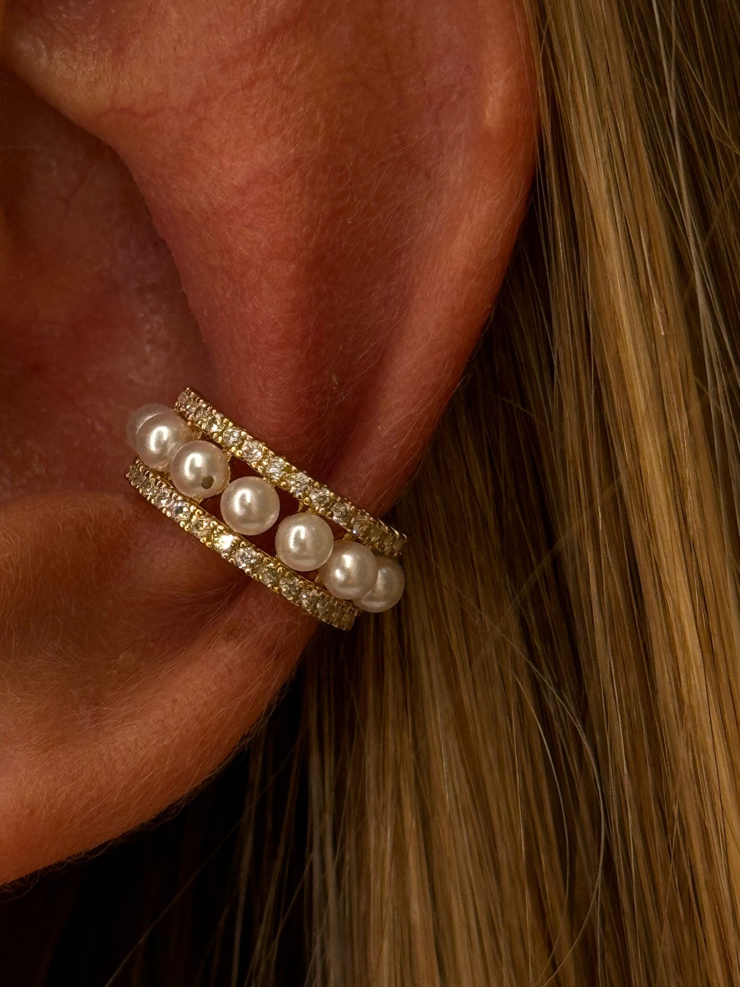 Earcuff perline e tennis