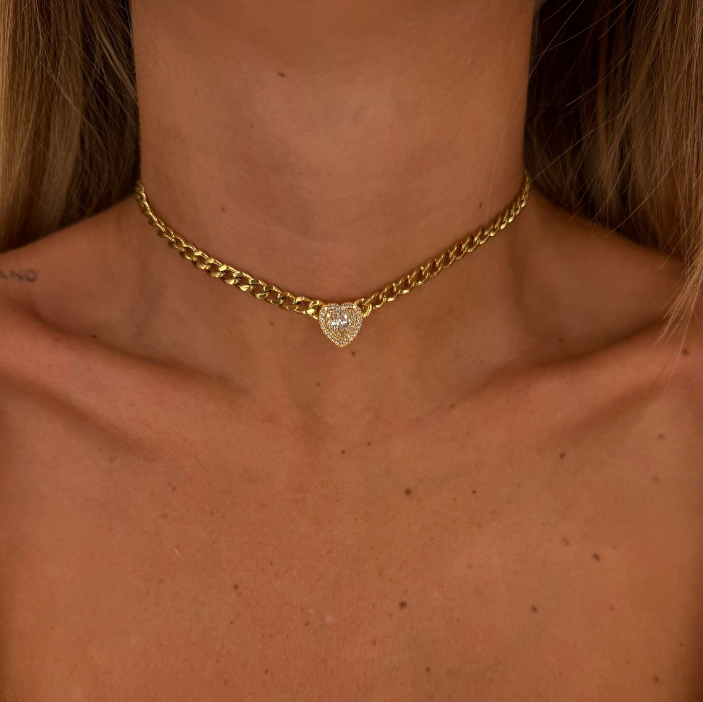 Chocker groumette + cuore