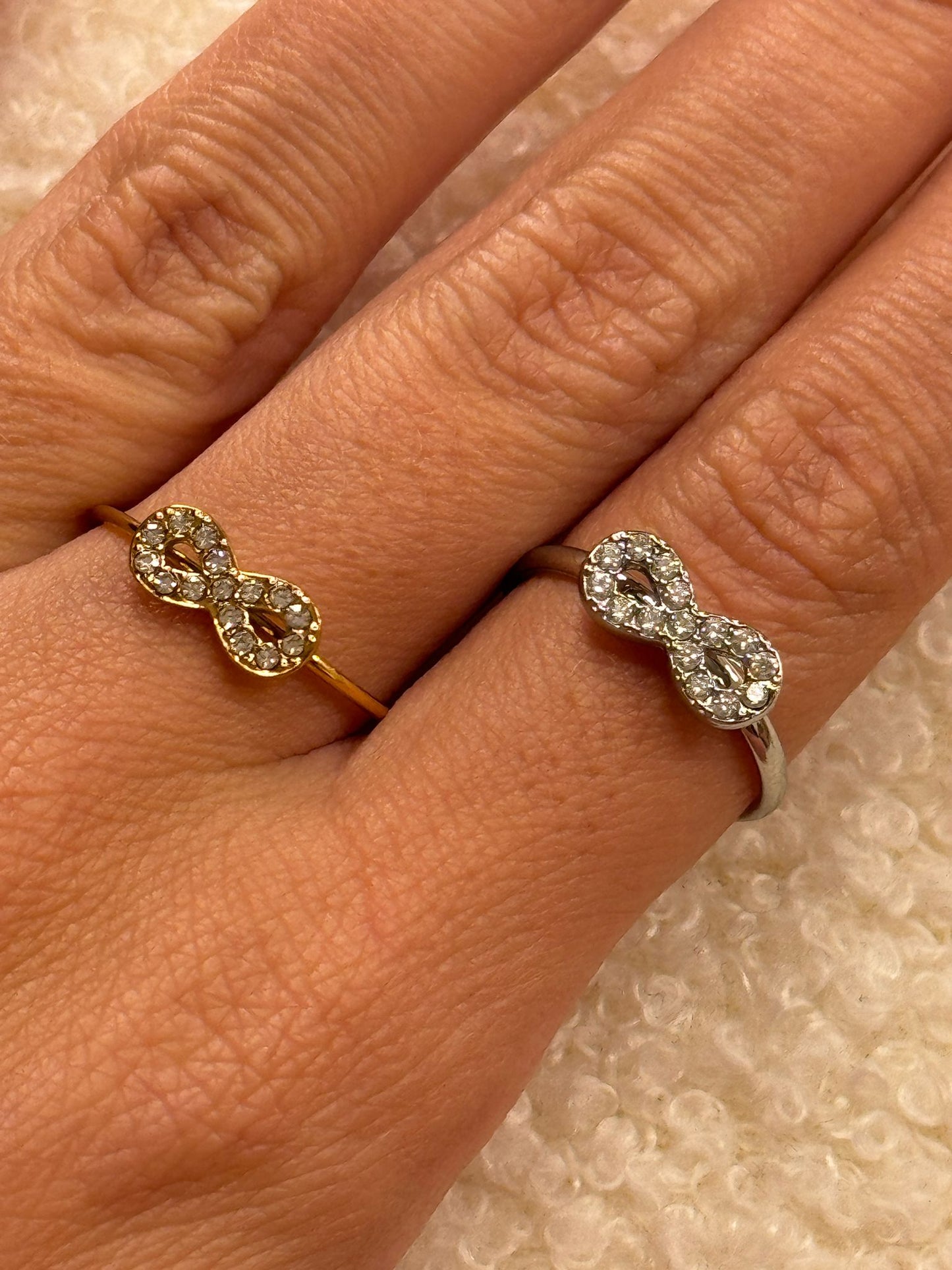 Anello fedina infinito