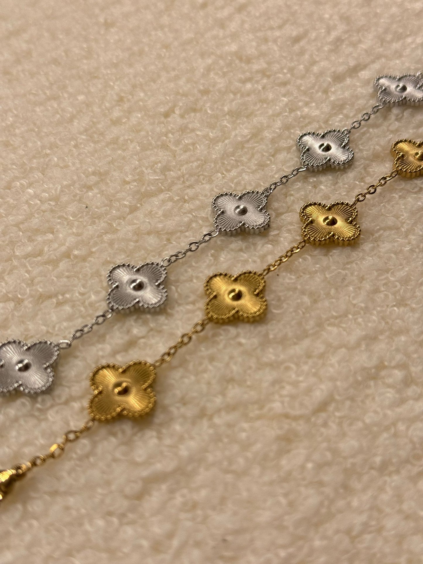 Bracciale simil Van Cl**f Oro/Argento