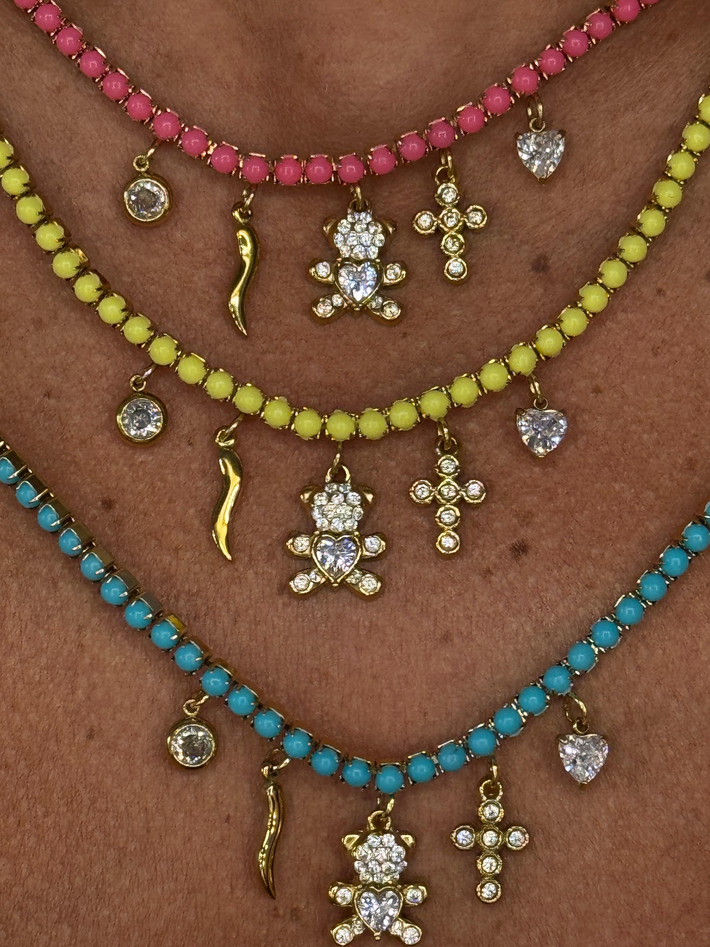 Collana Tennis Charms Colors