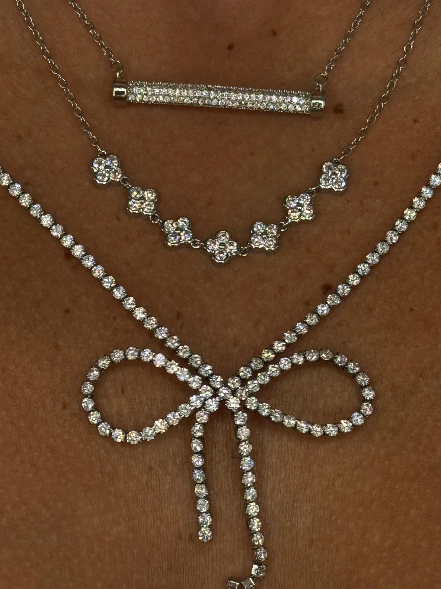 Collana Tennis con Fiocco