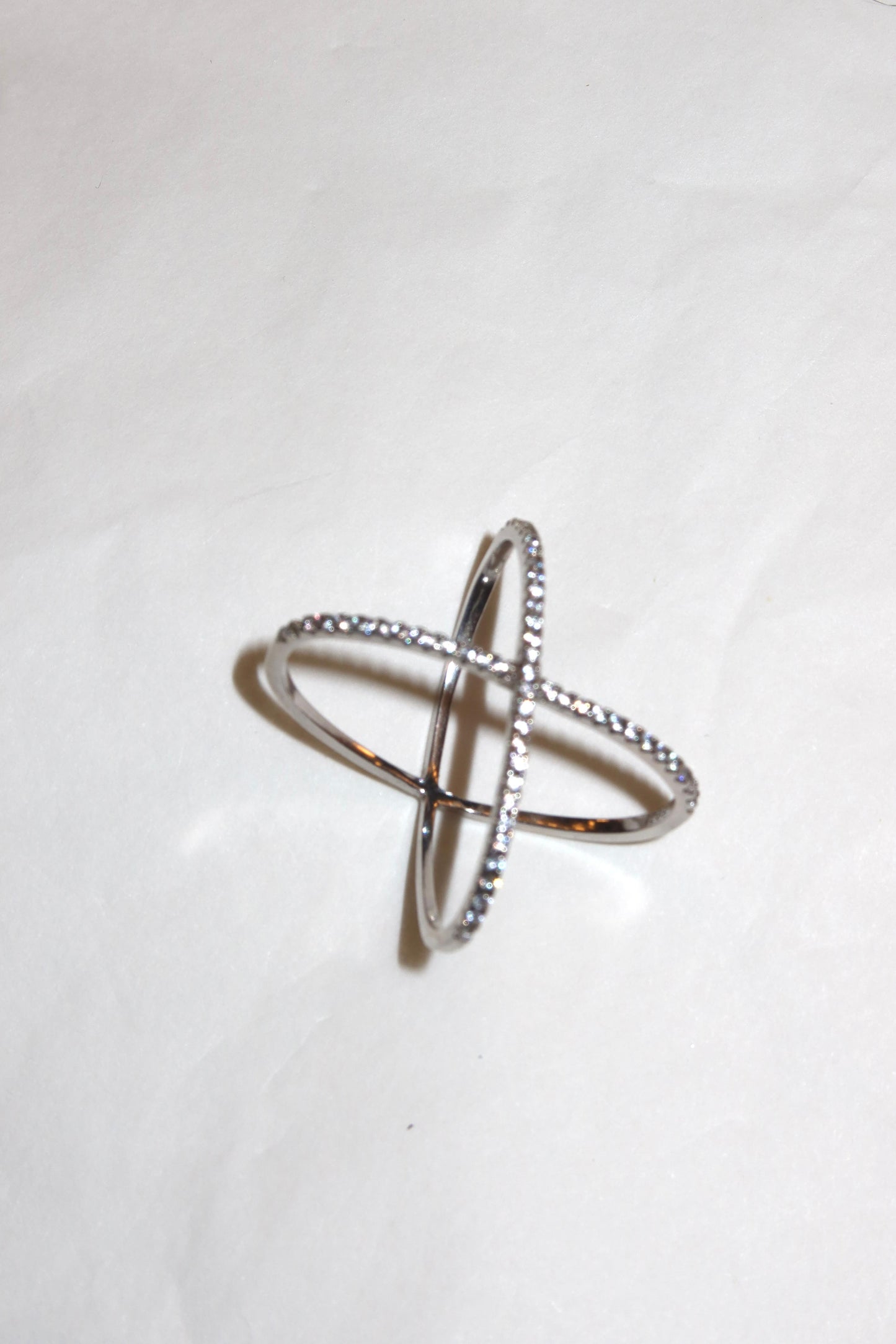 Anello X longuette in Argento 925
