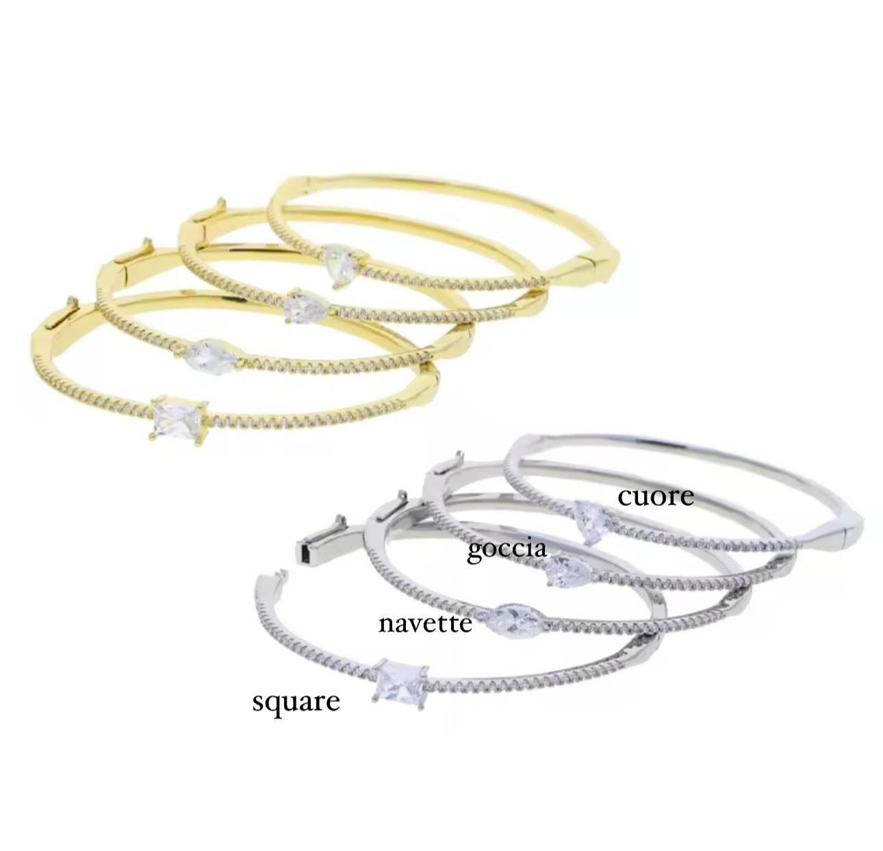 Bracciale rigido Filodamore con brillantini