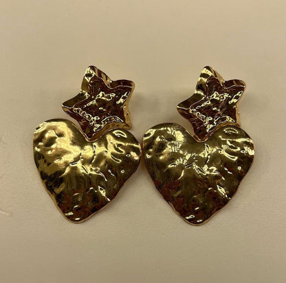 Orecchini cuore+stella