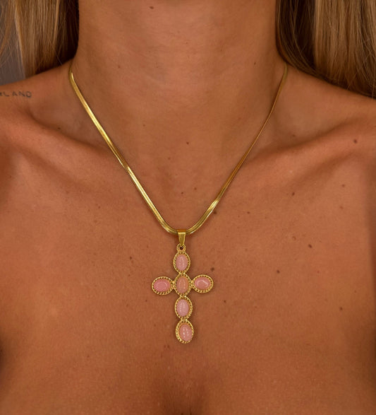 Collana snake + croce
