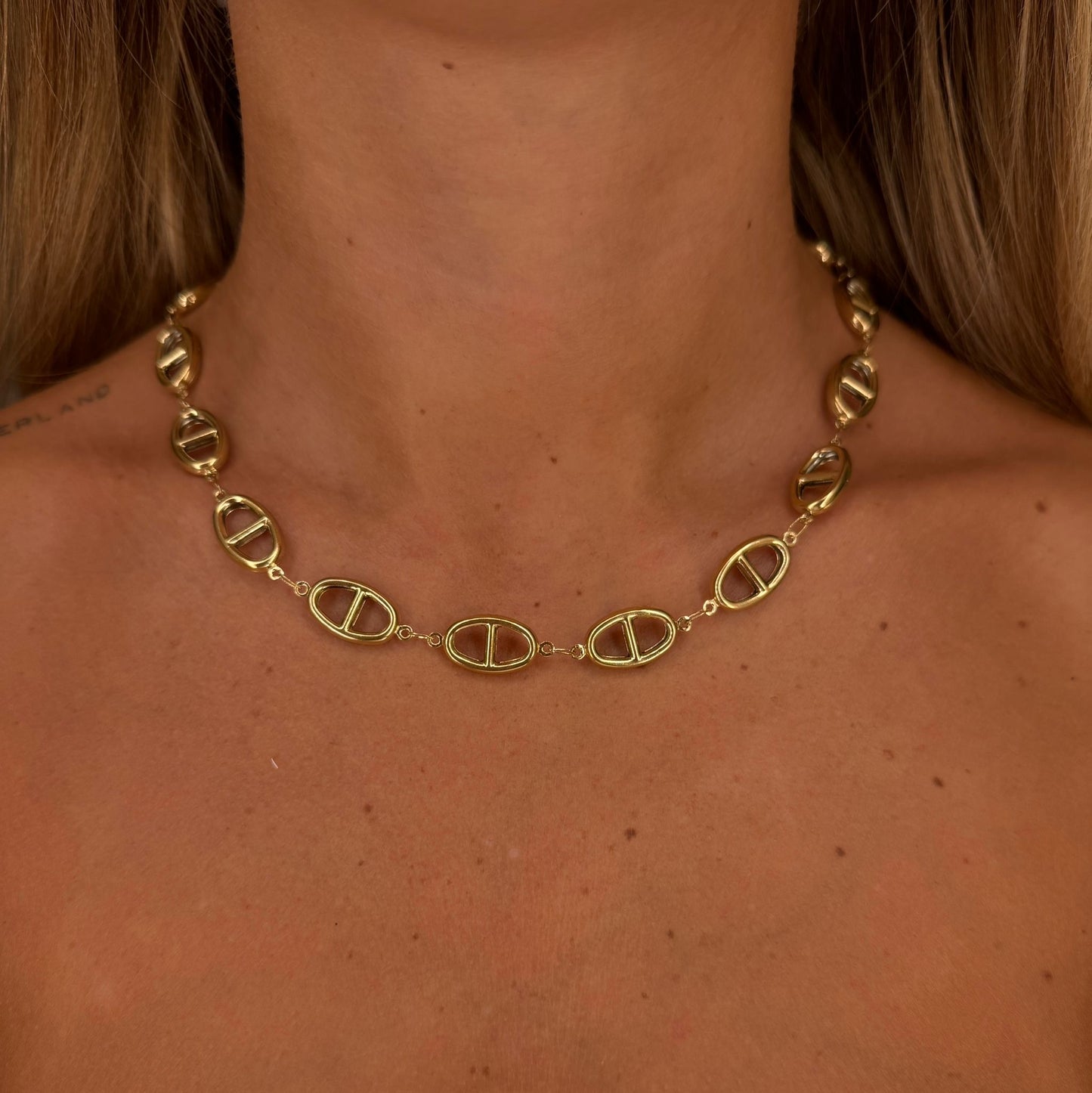 Collana catena maglia marina