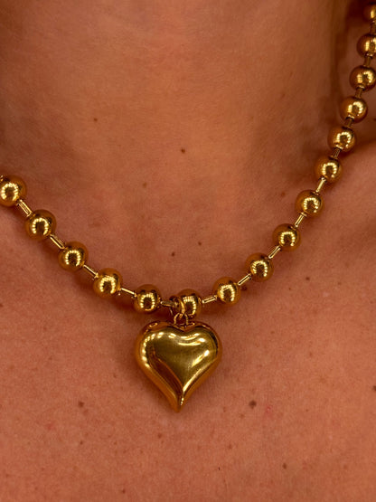 Collana cuore e praline