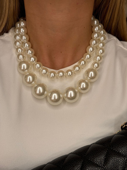 Coppia collana perle