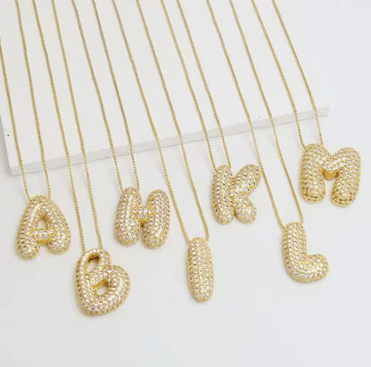 Collana lettera bubble