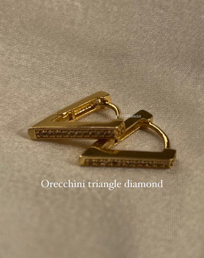 Orecchini triangle brillantini