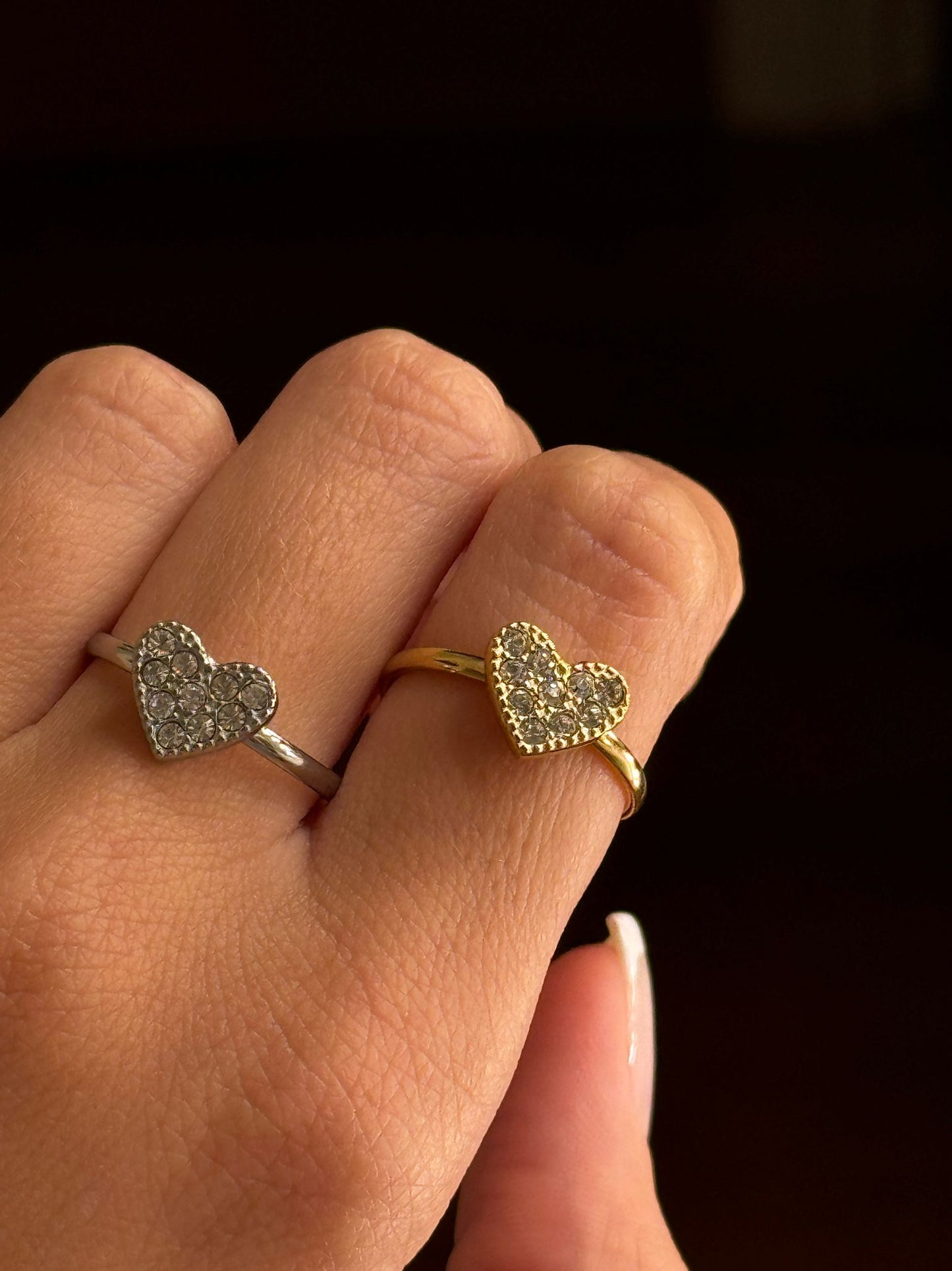 Anello fedina cuoricino