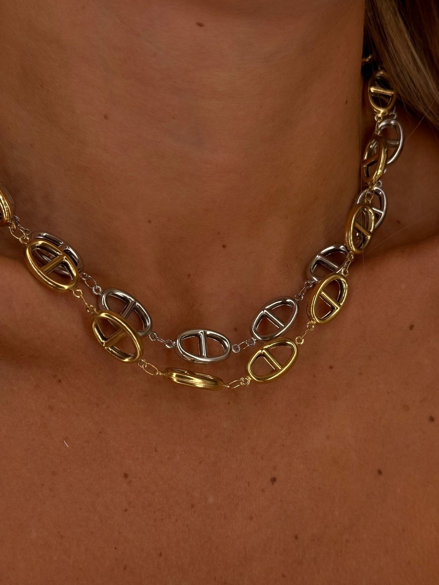 Collana catena maglia marina