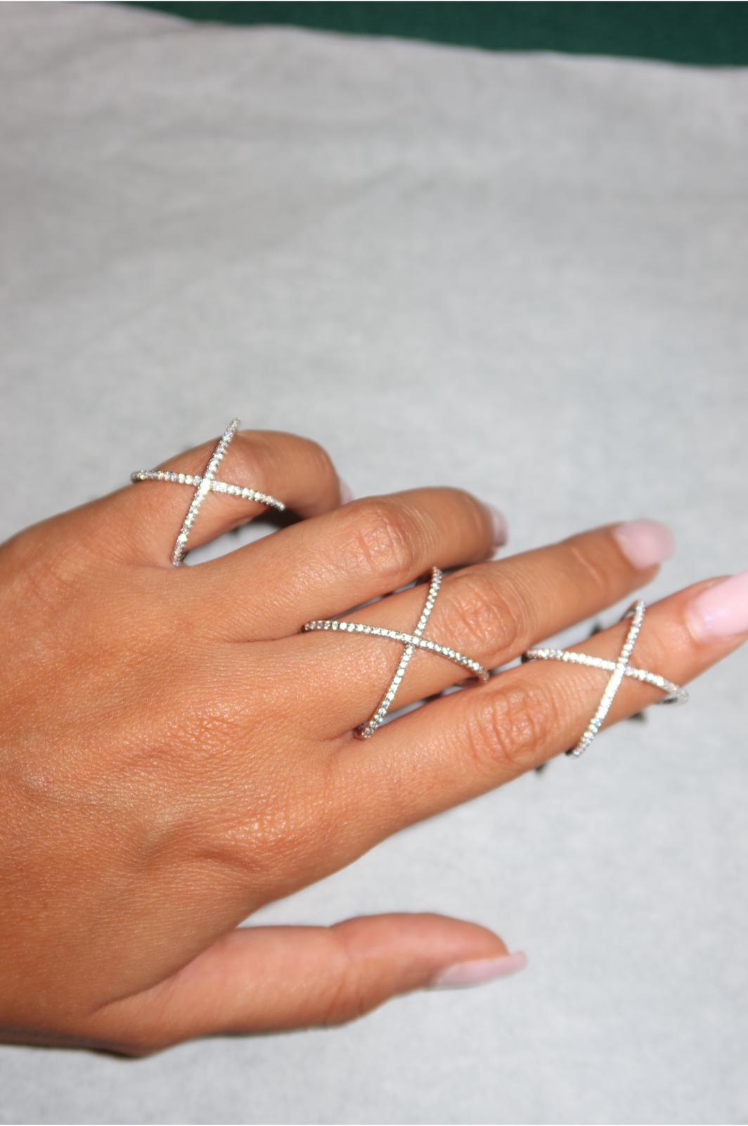 Anello X longuette in Argento 925