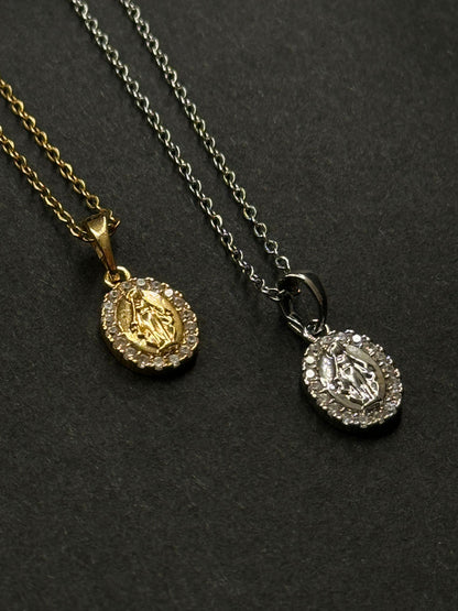 Collana madonnina brillantini micro