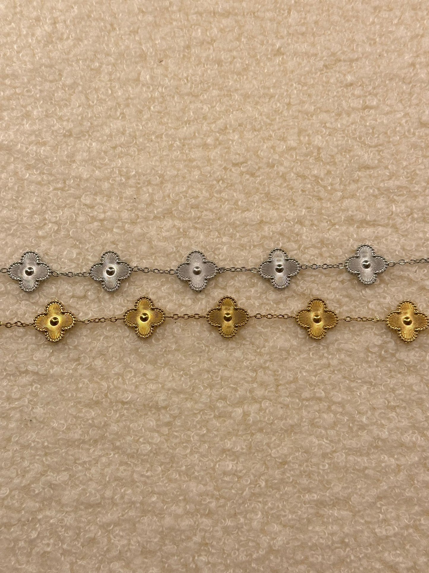 Bracciale simil Van Cl**f Oro/Argento