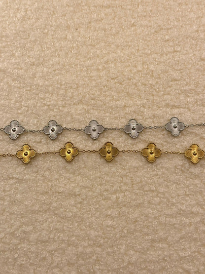 Bracciale simil Van Cl**f Oro/Argento