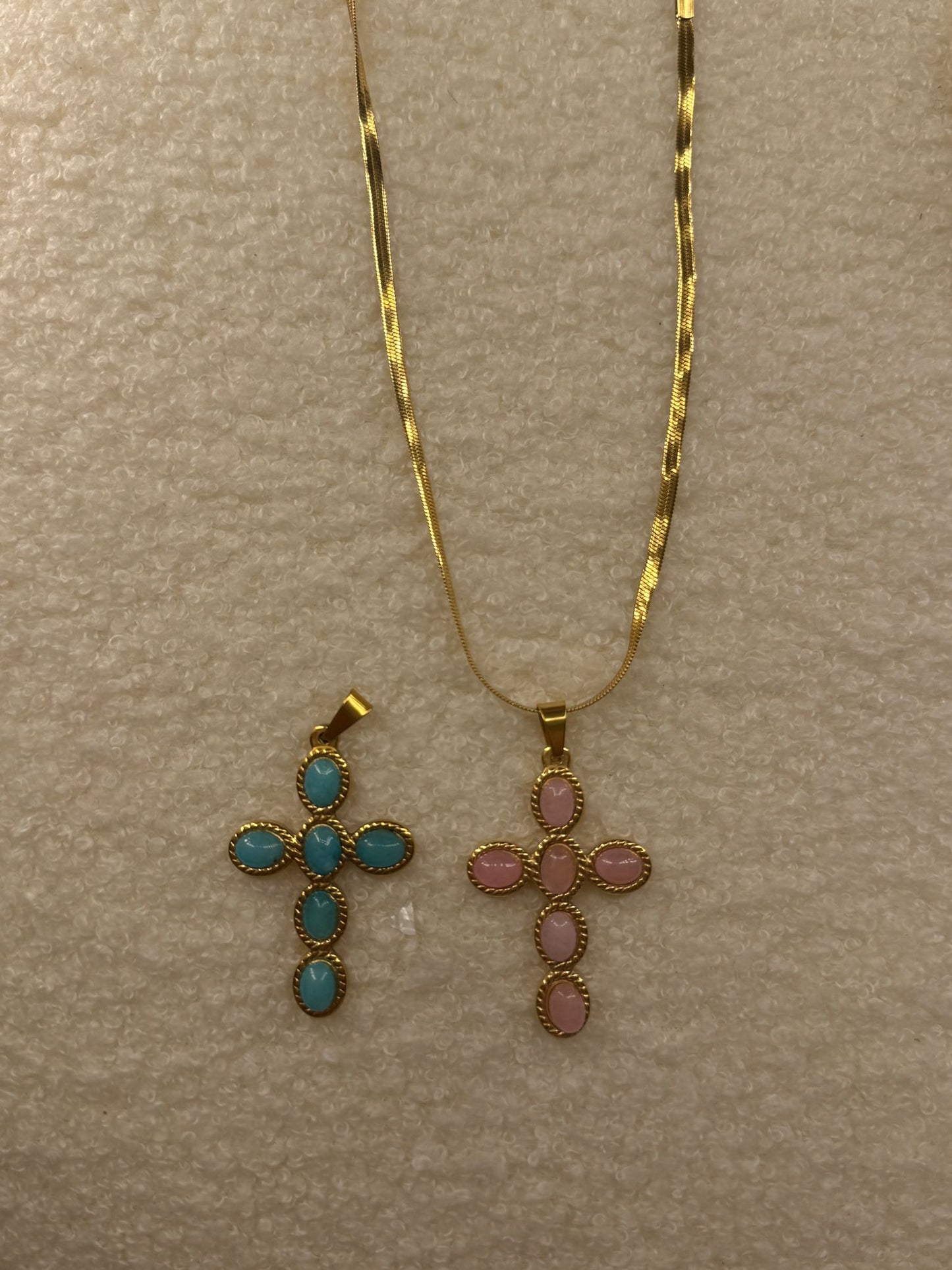 Collana snake + croce