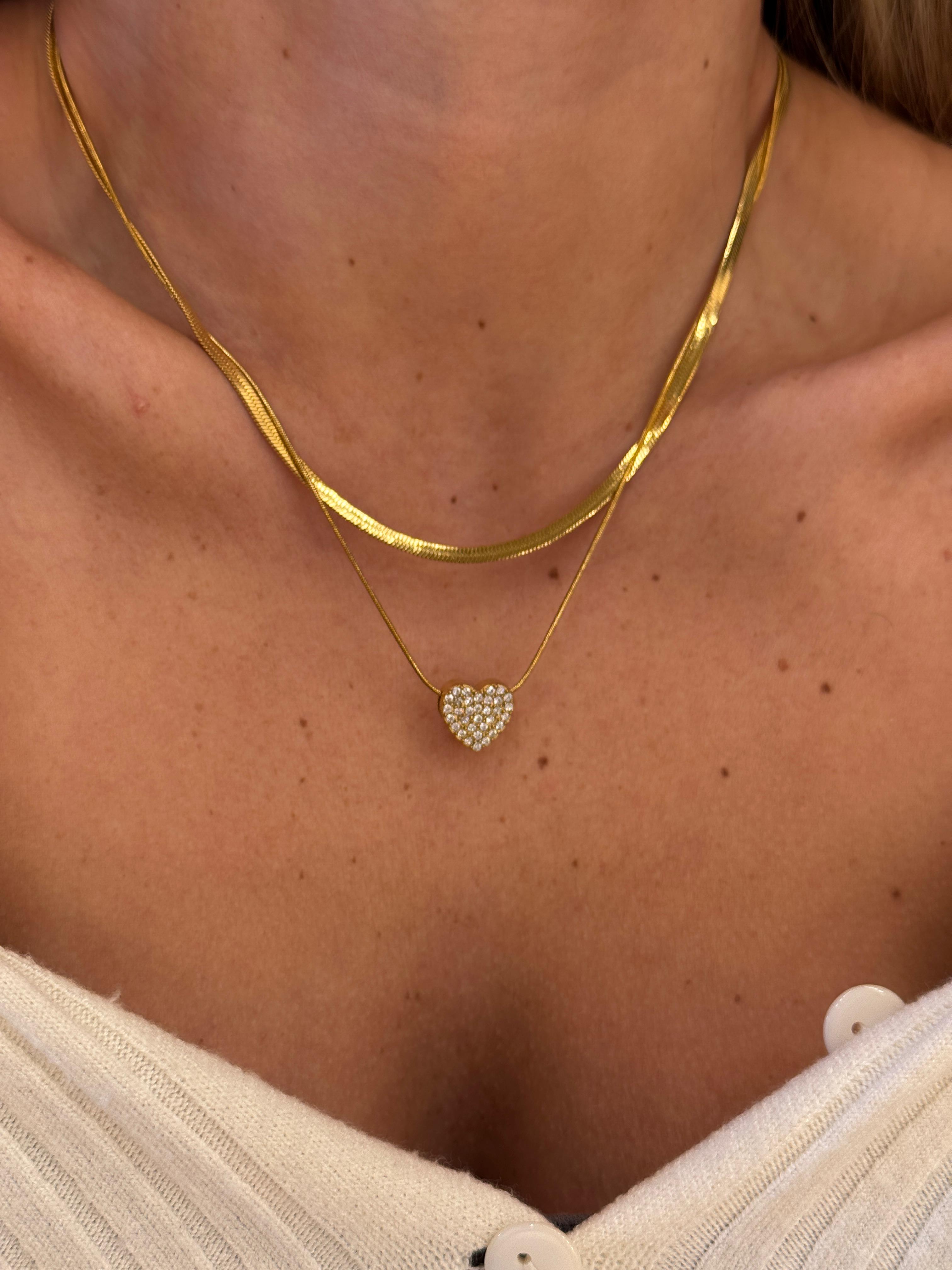 Collana due in uno Cuore Dafne + Snake