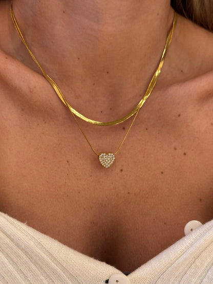 Collana due in uno Cuore Dafne + Snake