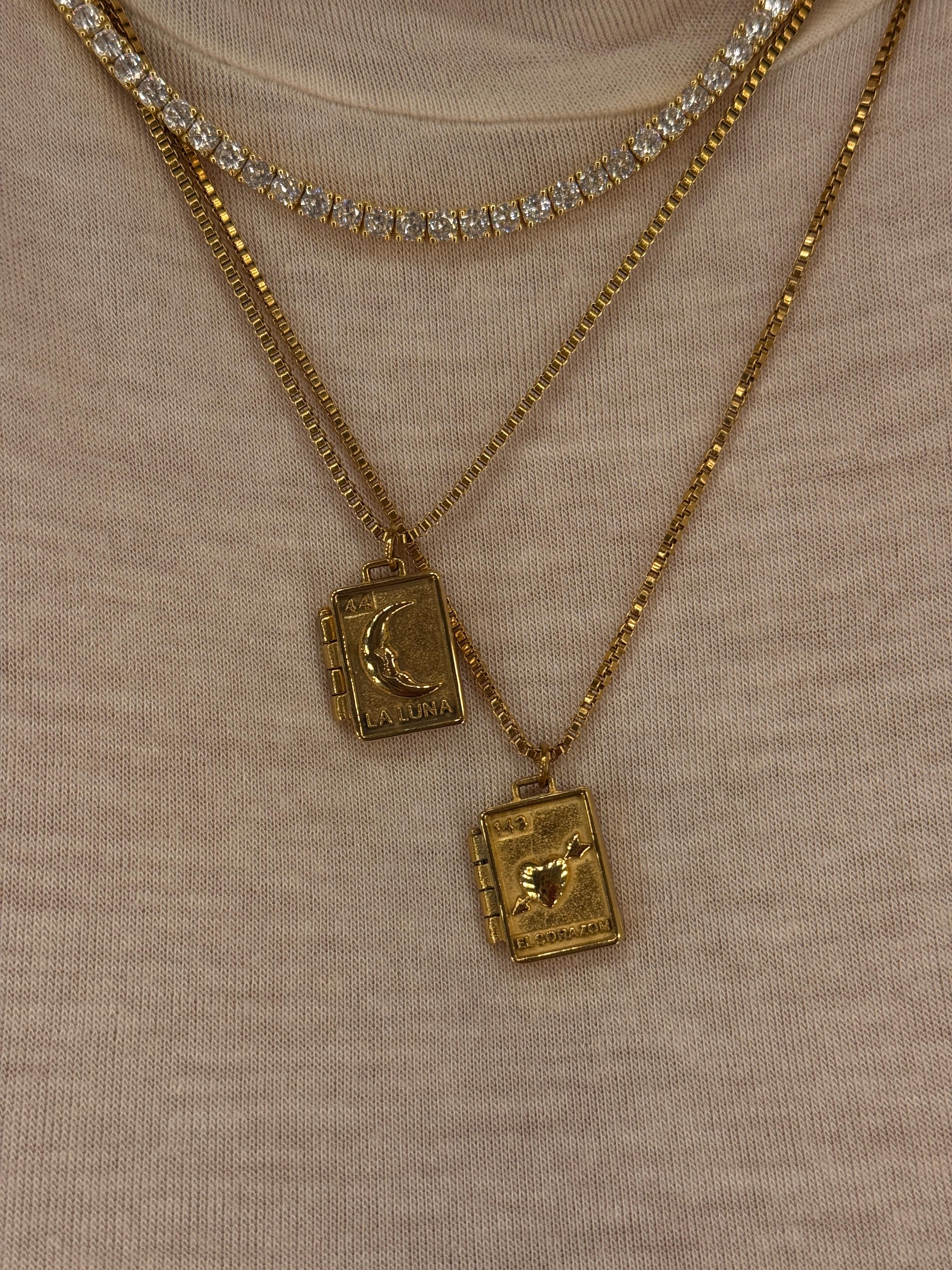 Collana apribile “LA LUNA” / “EL CORAZON”