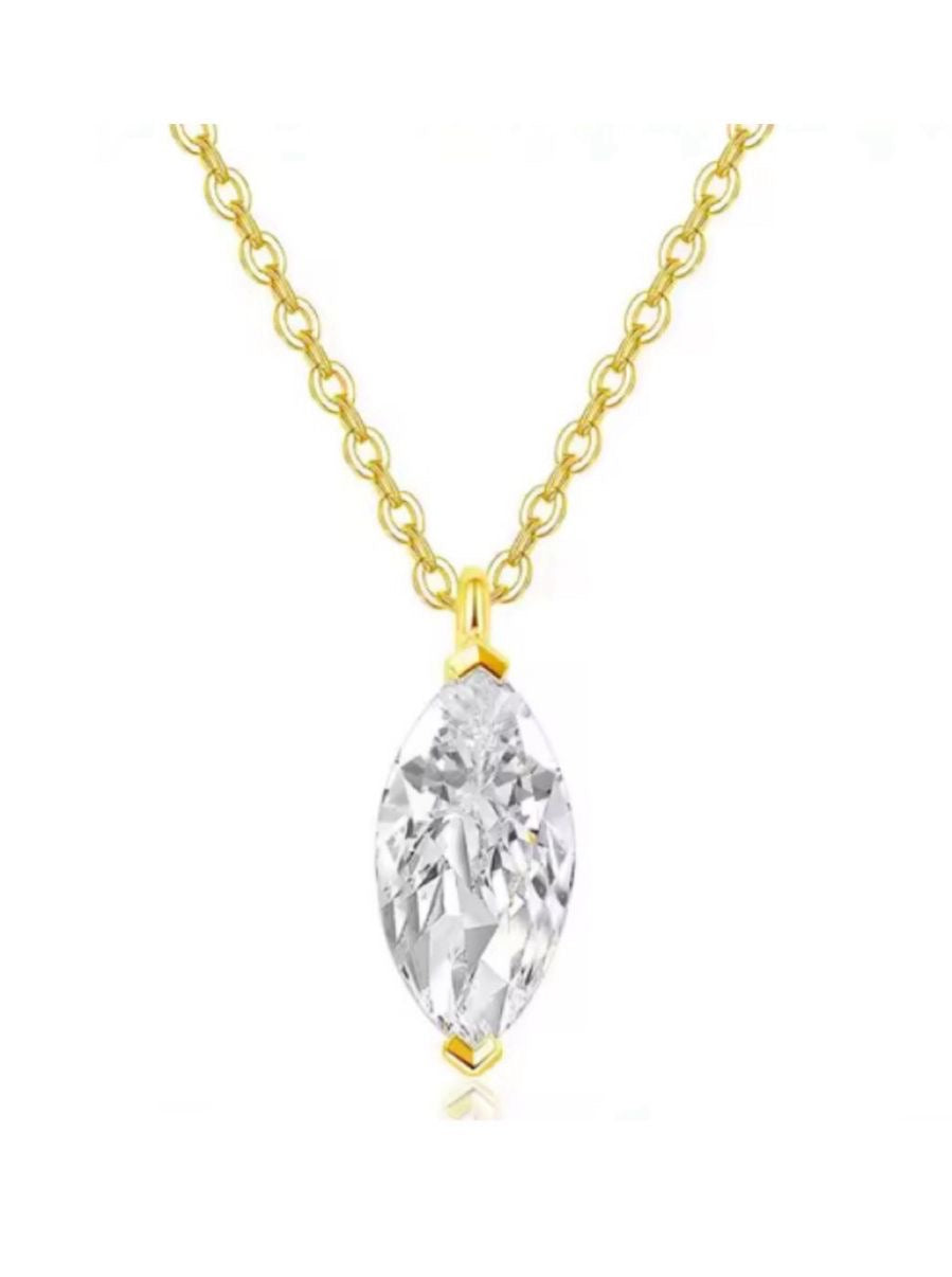 Collana punto luce taglio Marchesa in Moissanite